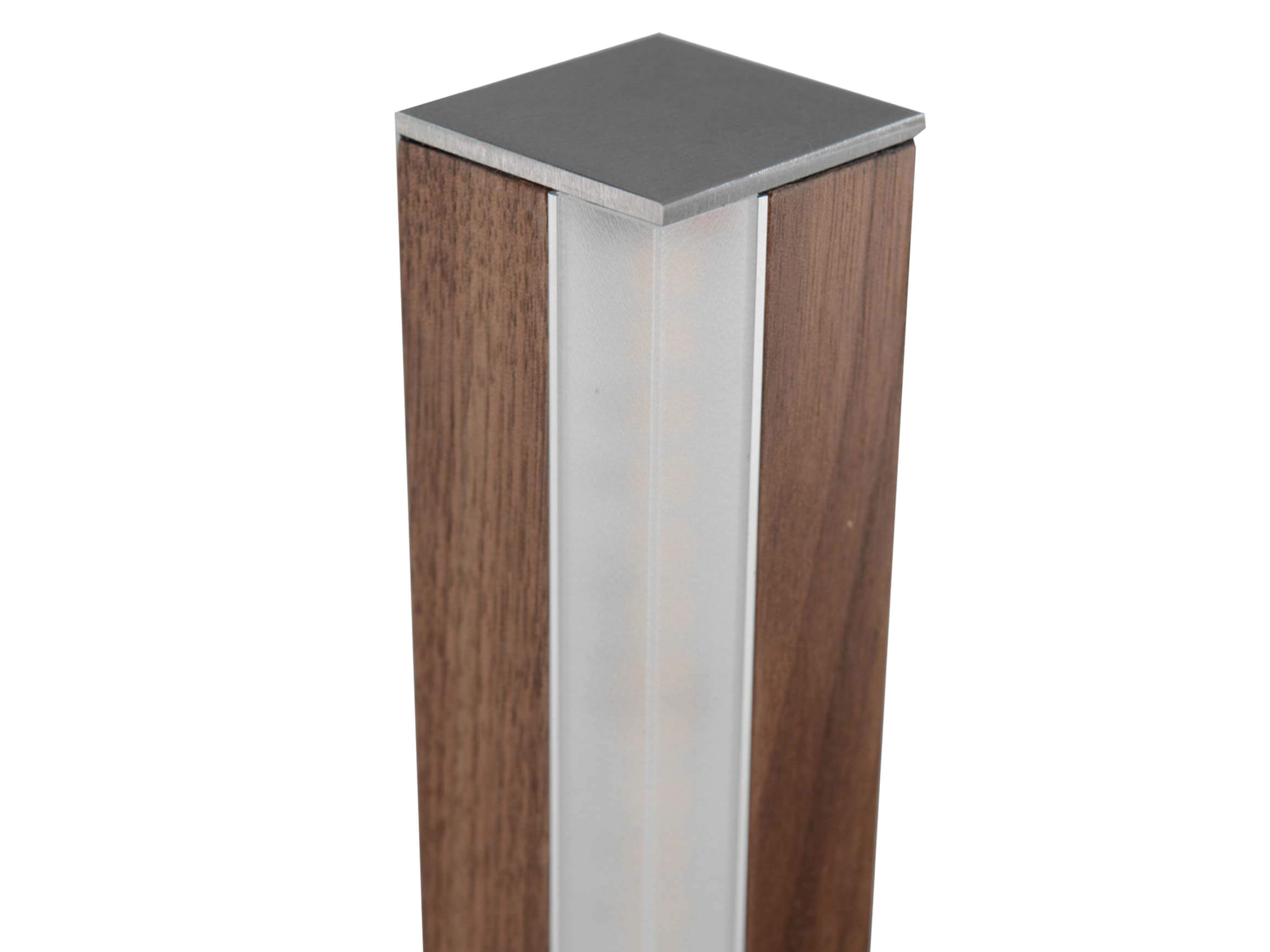 Stehleuchte Eiger, Amerik. Nussbaum, Touchdimmer, b 20