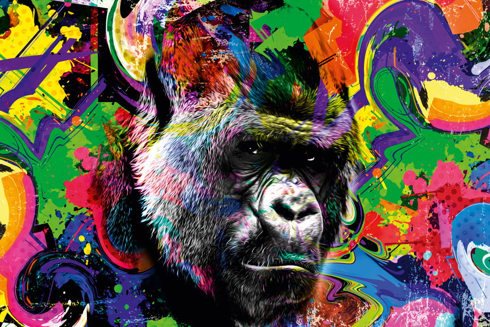 Alubild Pop Art Gorilla image LAND