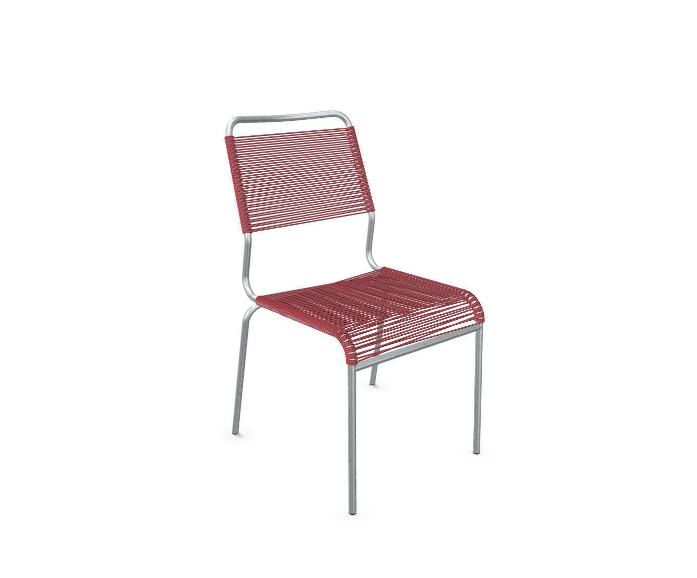 Spaghetti-Stuhl Rigi Comfort Feuerverzinkt von Schaffner / Farbe: Ahornrot / Grösse: 56 x 64 cm