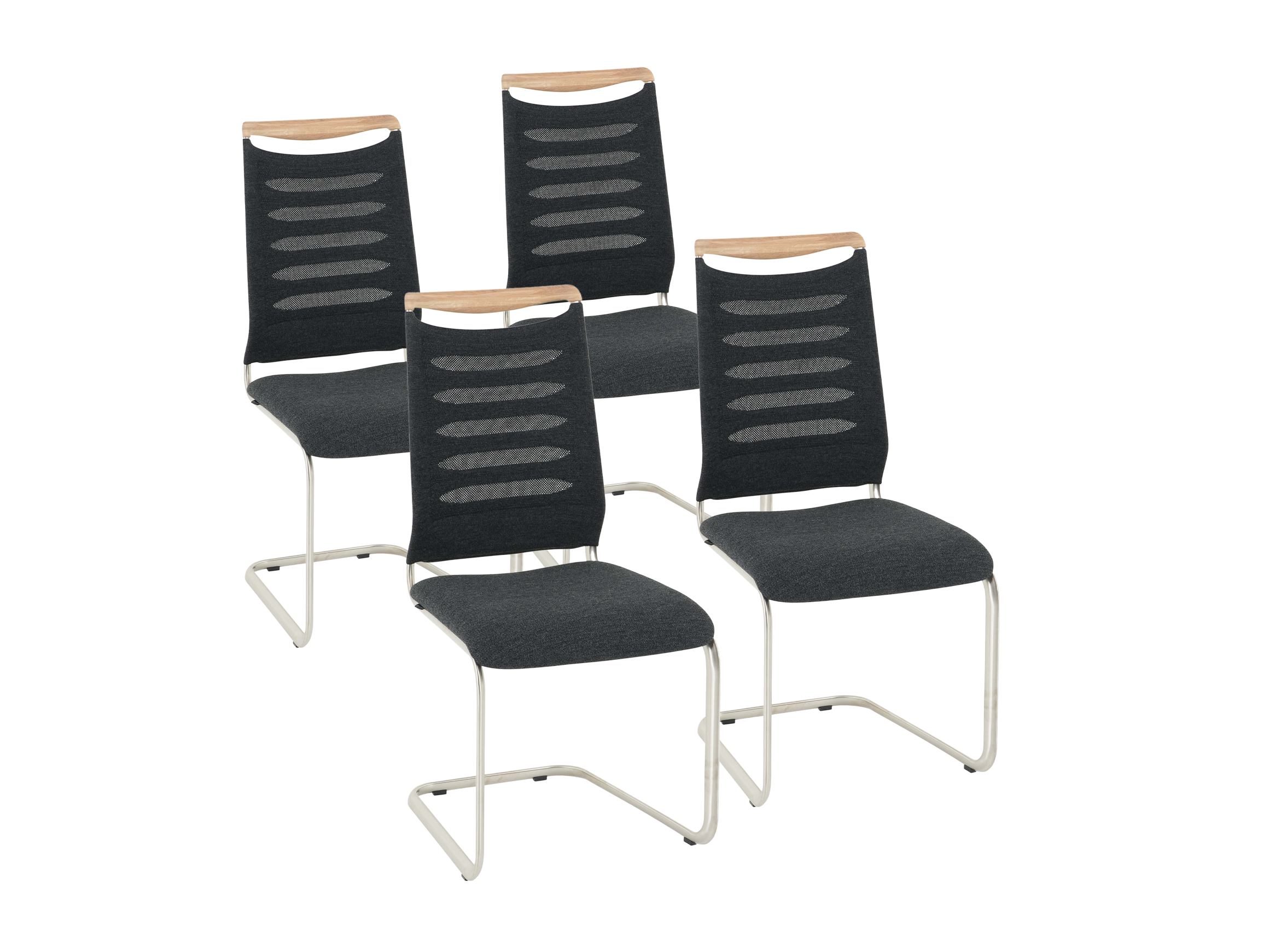 Stuhl Levin Von Venjakob, Stoff Anthrazit, b 49 cm t 61 cm h 101 cm