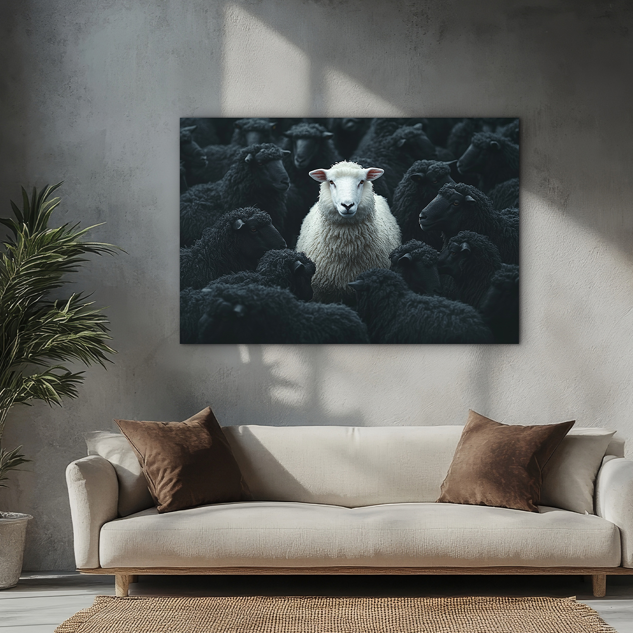 Alubild-White Sheep-image LAND