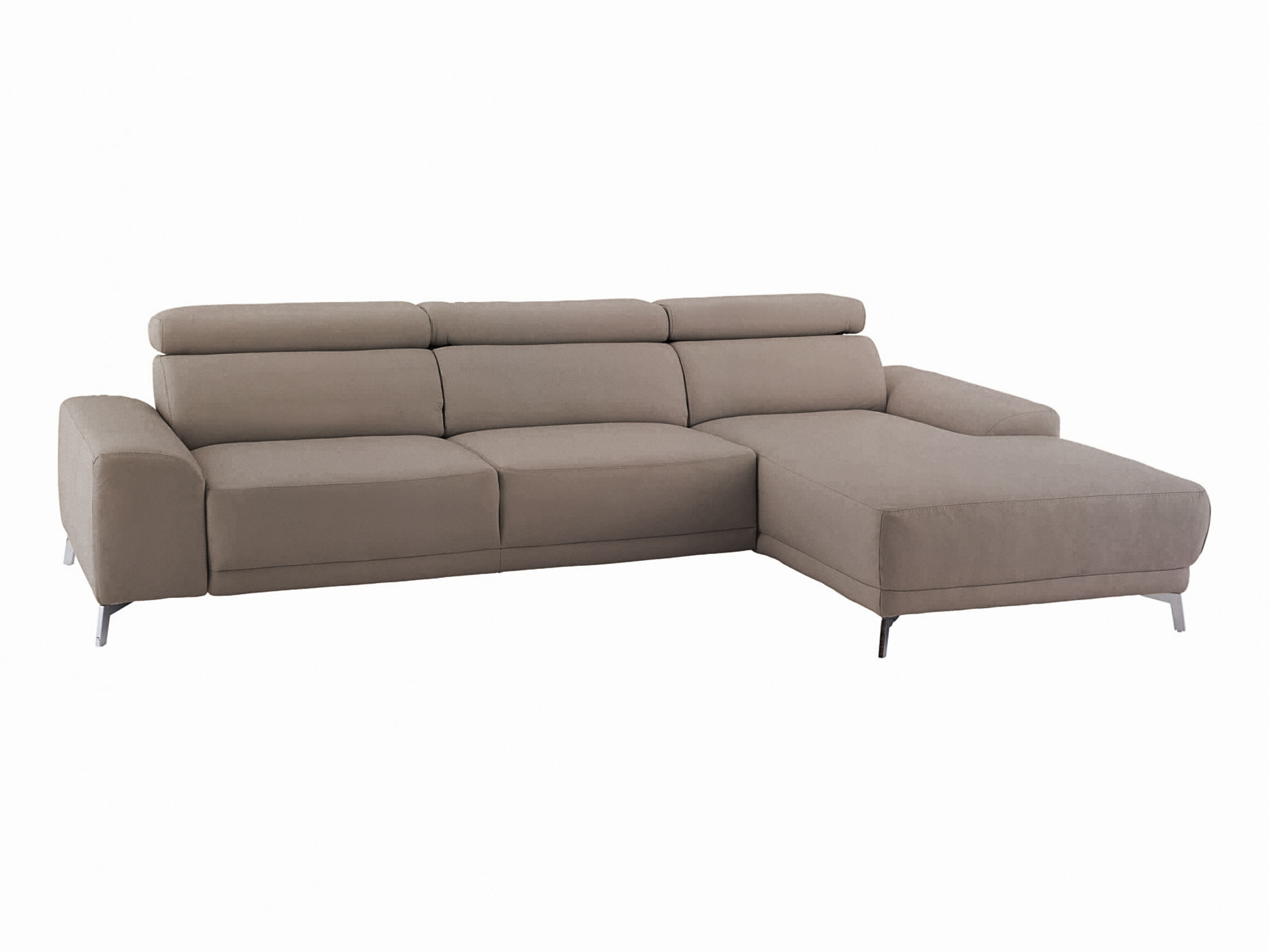 Ecksofa Lucio Basic Longchair Candy / Farbe: Asphalt / Material: Leder Basic