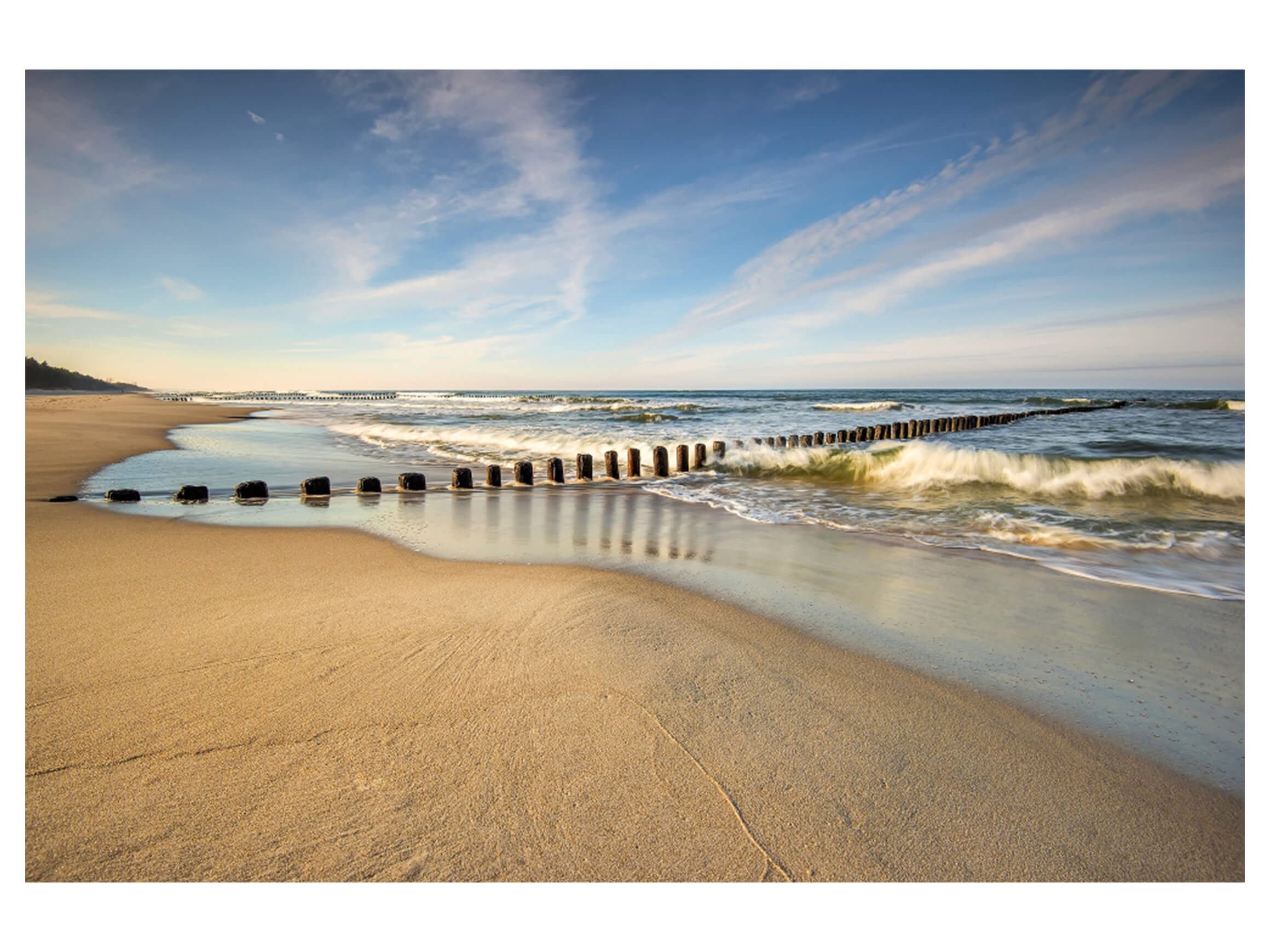 Digitaldruck auf Acrylglas Wellenbrecher 3 image LAND / Grösse: 150 x 100 cm