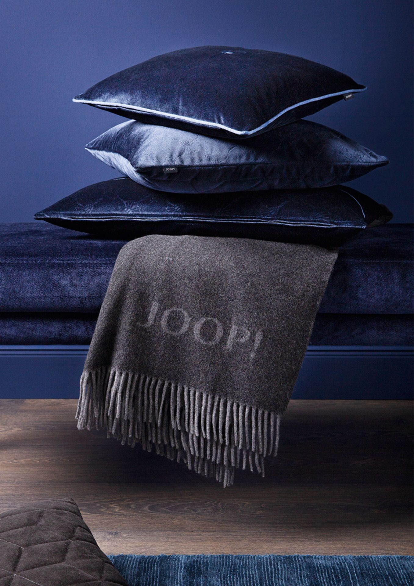 Plaid Fine-Doubleface, Antharzit-Graphit 150x180 cm Biederlack / Farbe: Anthrazit