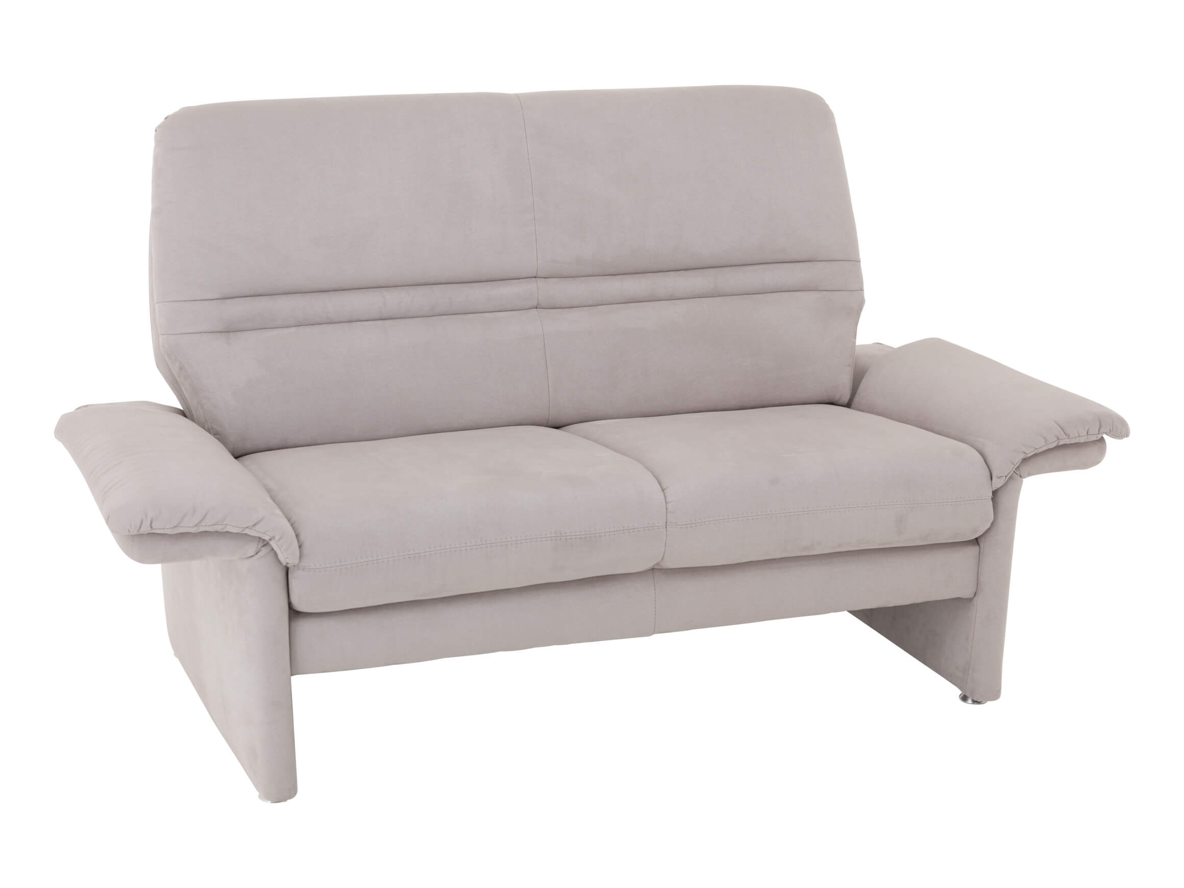 2er Sofa Damaris, Stoff Hellgrau, Metallfuss, b 212 cm