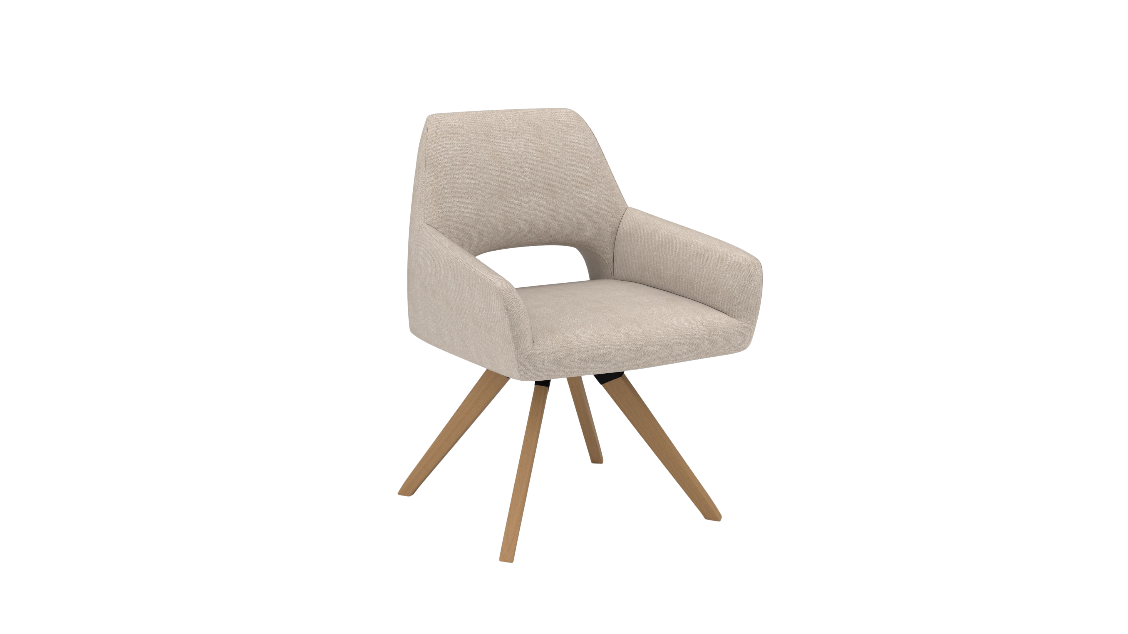 Chair Vega - by UrbanDesign | Oak Base, Desert Fabric
