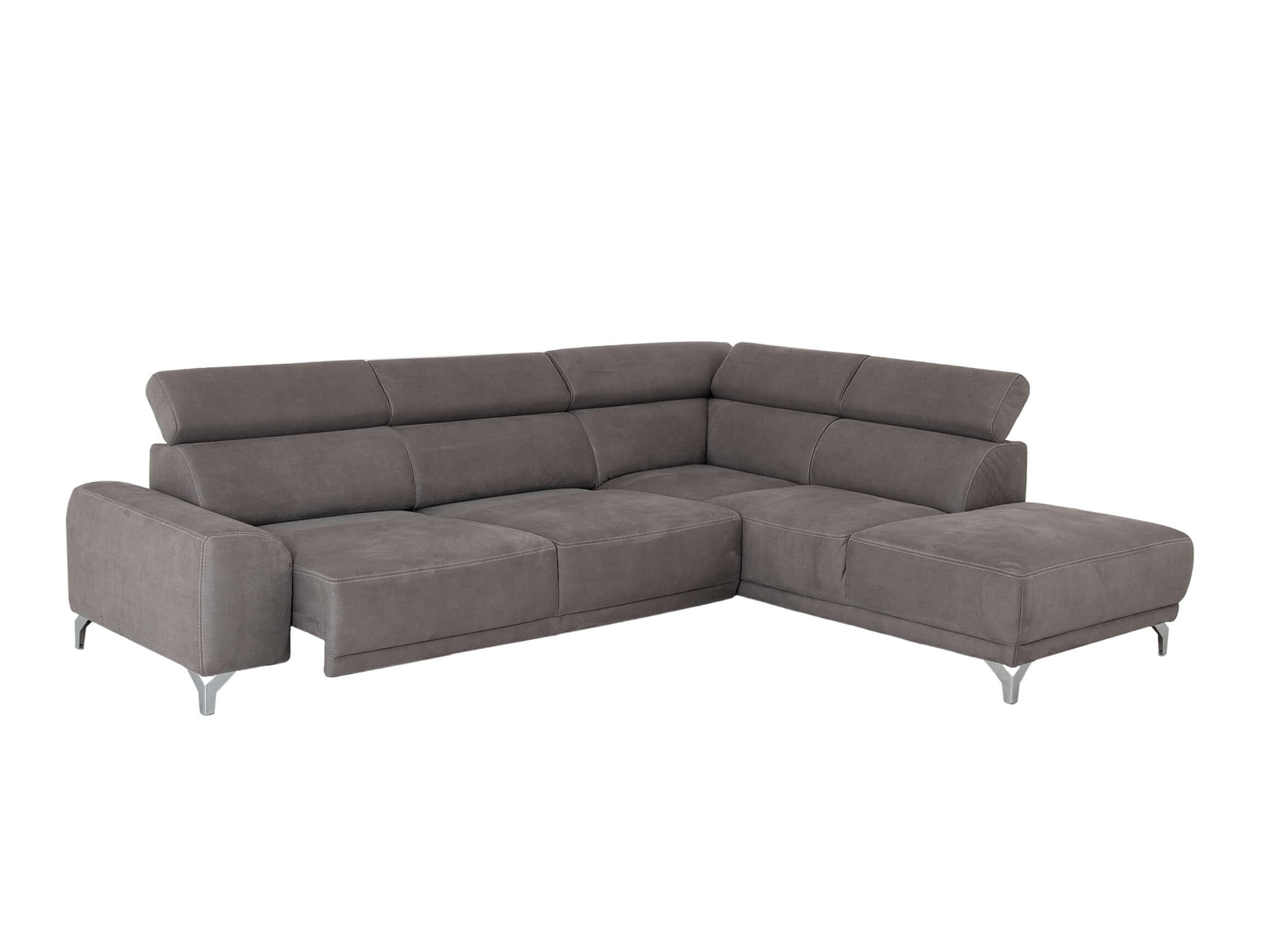 Ecksofa Lucio Candy / Farbe: Grey/ Material: Stoff
