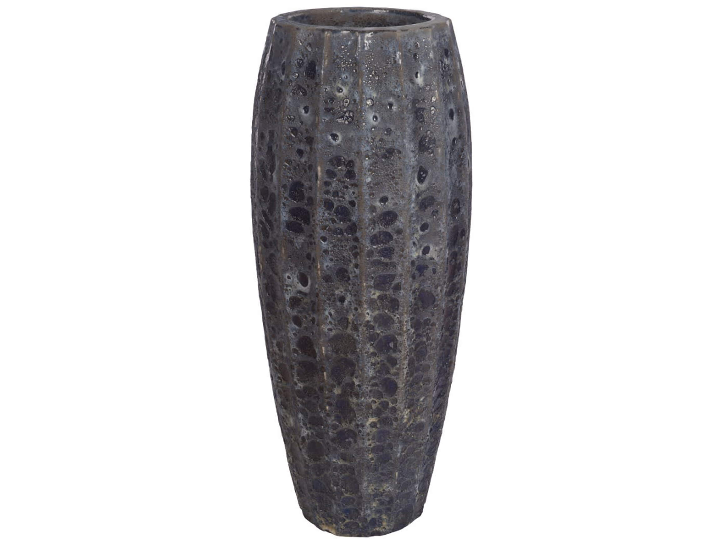 Decofinder Bodenvase Keramik Antikblau T: 125 cm  | Schubiger Möbel