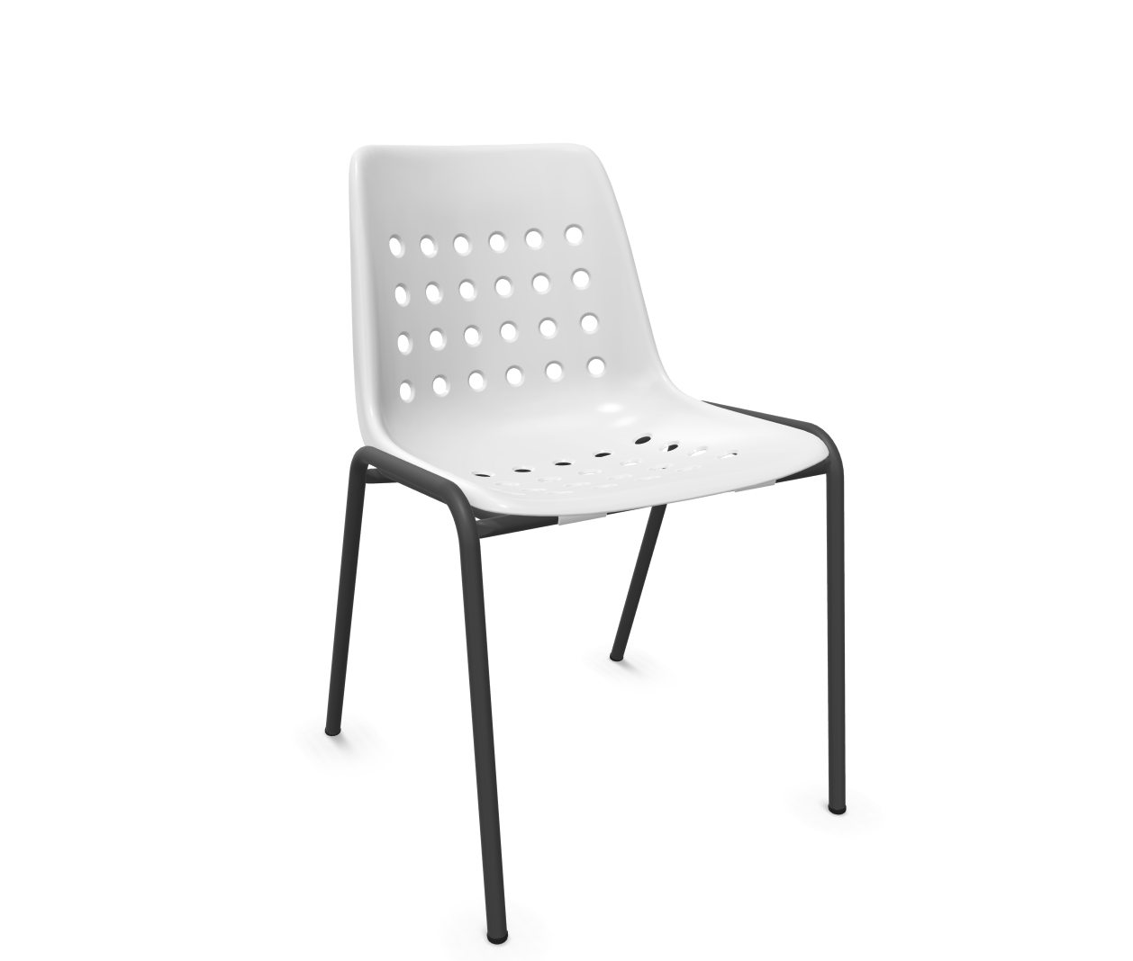 Schalen-Stuhl Bermuda von Schaffner / Farbe: Weiss / Grösse: 50 x 54 cm