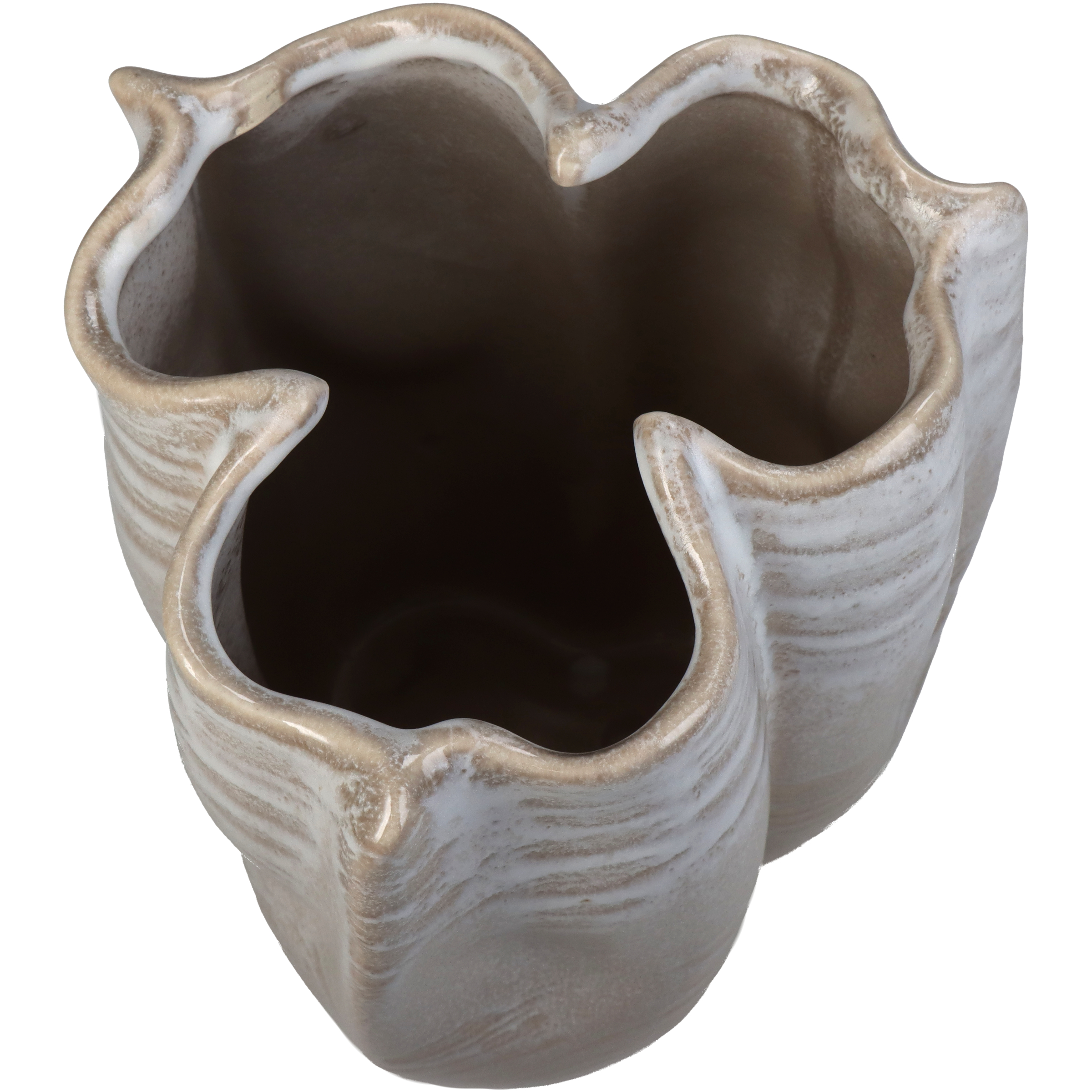 Vase Keramik, Beige H: 19 cm Kersten