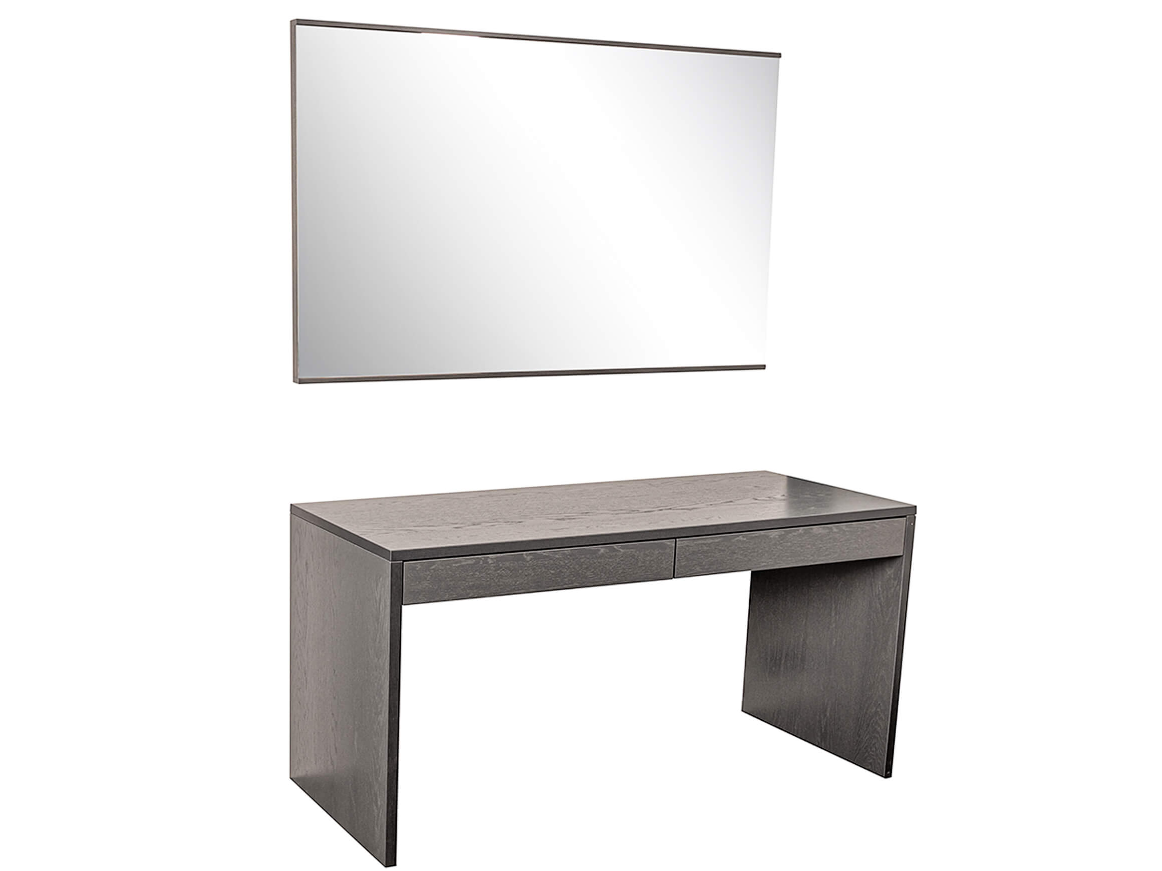 RMW Funktionstisch mit Spiegel Venga Grau | Schubiger Möbel