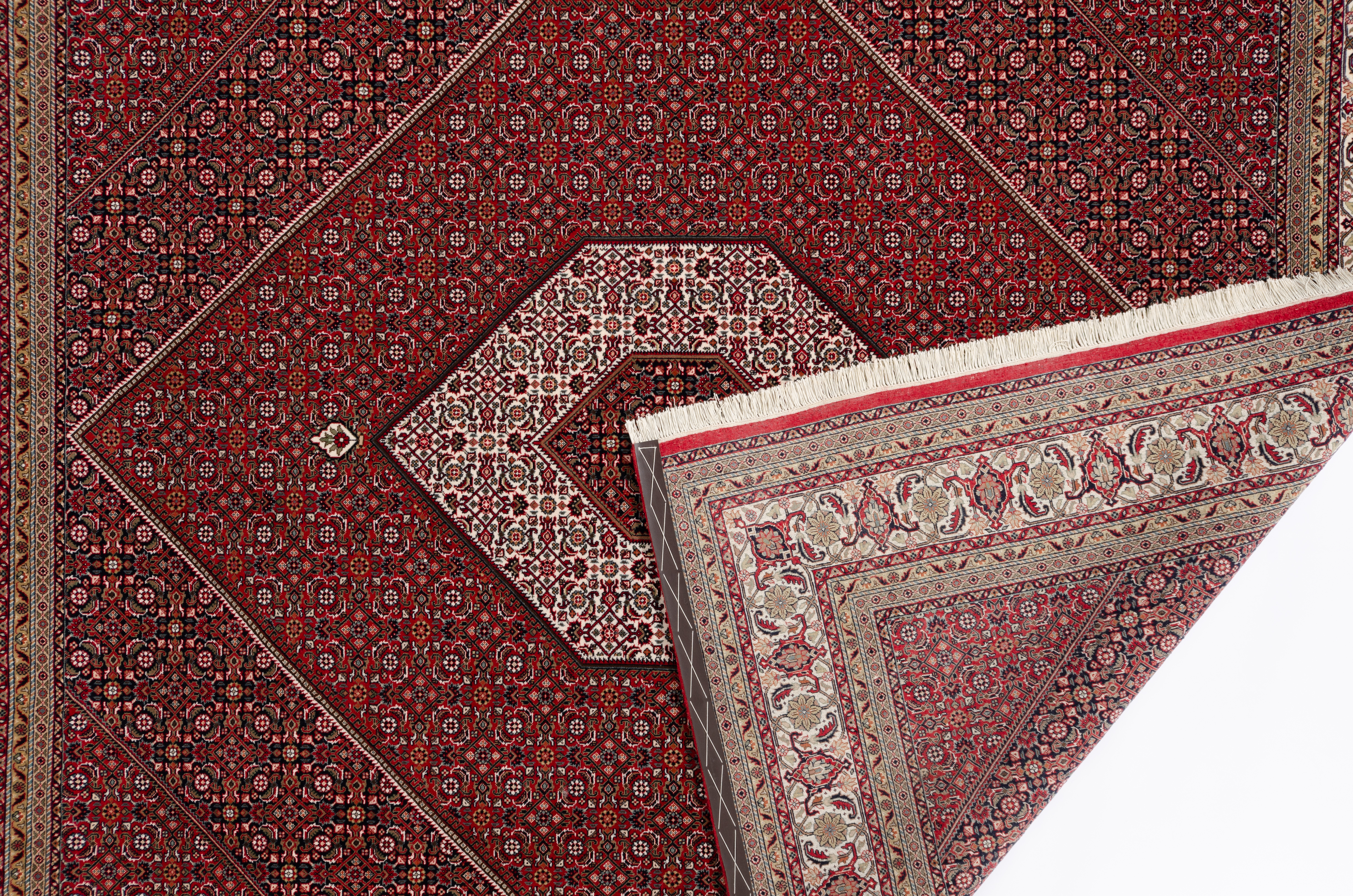 Klassischer Teppich Indo Bidjar Negra / Farbe: Rot