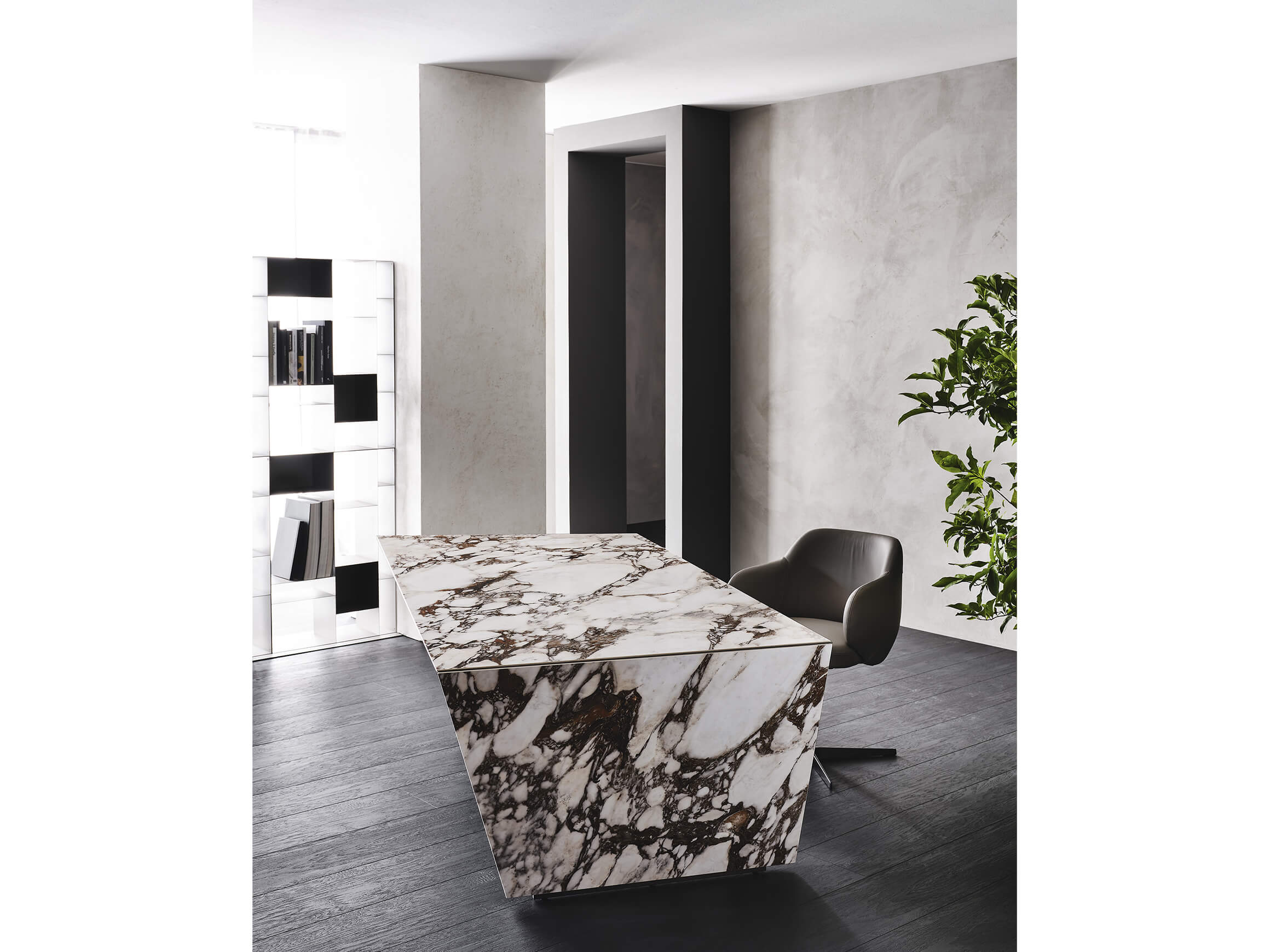 Schreibtisch Nasdaq Keramik Cattelan / Farbe: Cremeweiss