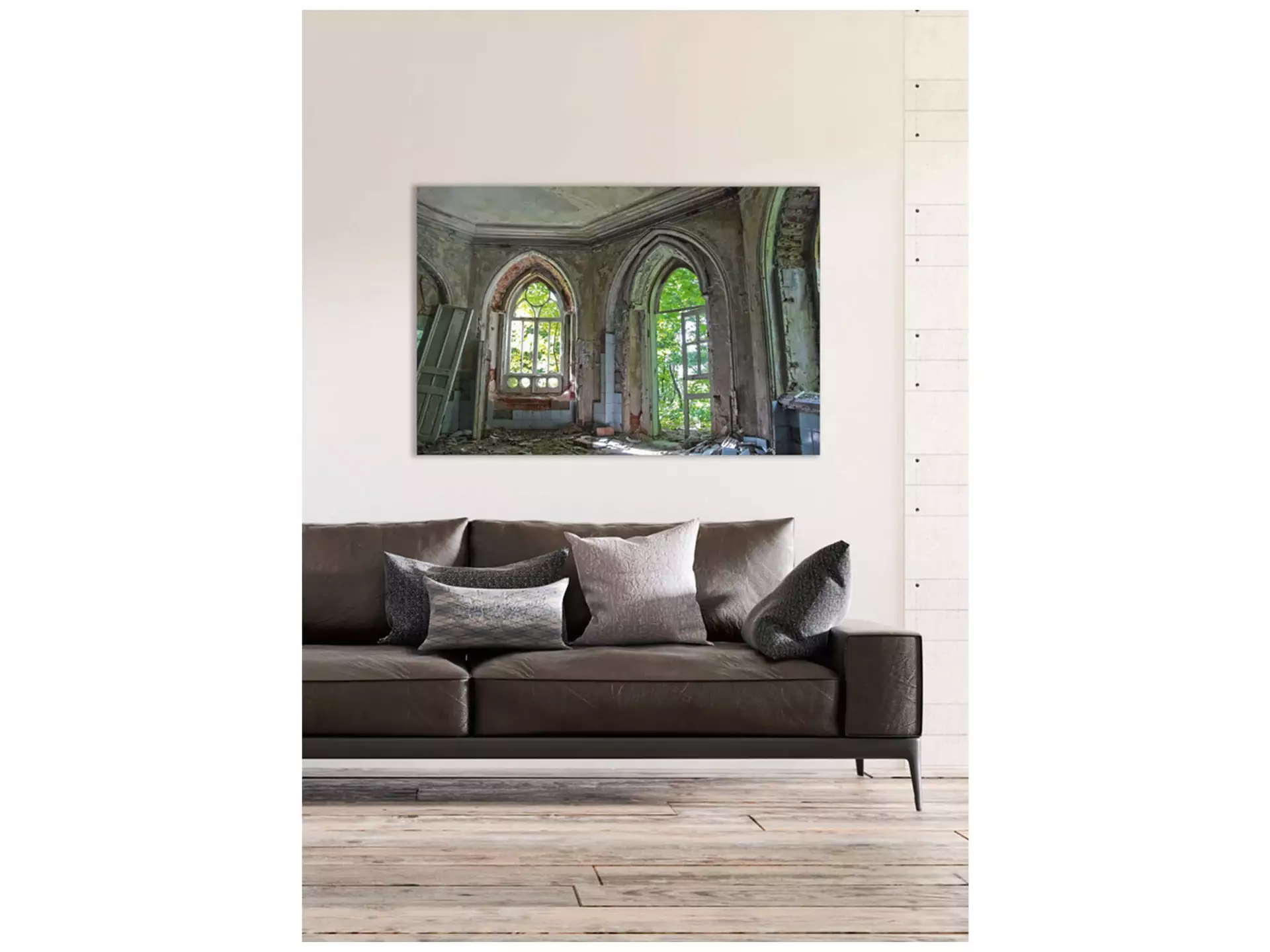 Digitaldruck auf Acrylglas Lost Place Salon image LAND / Grösse: 120 x 80 cm