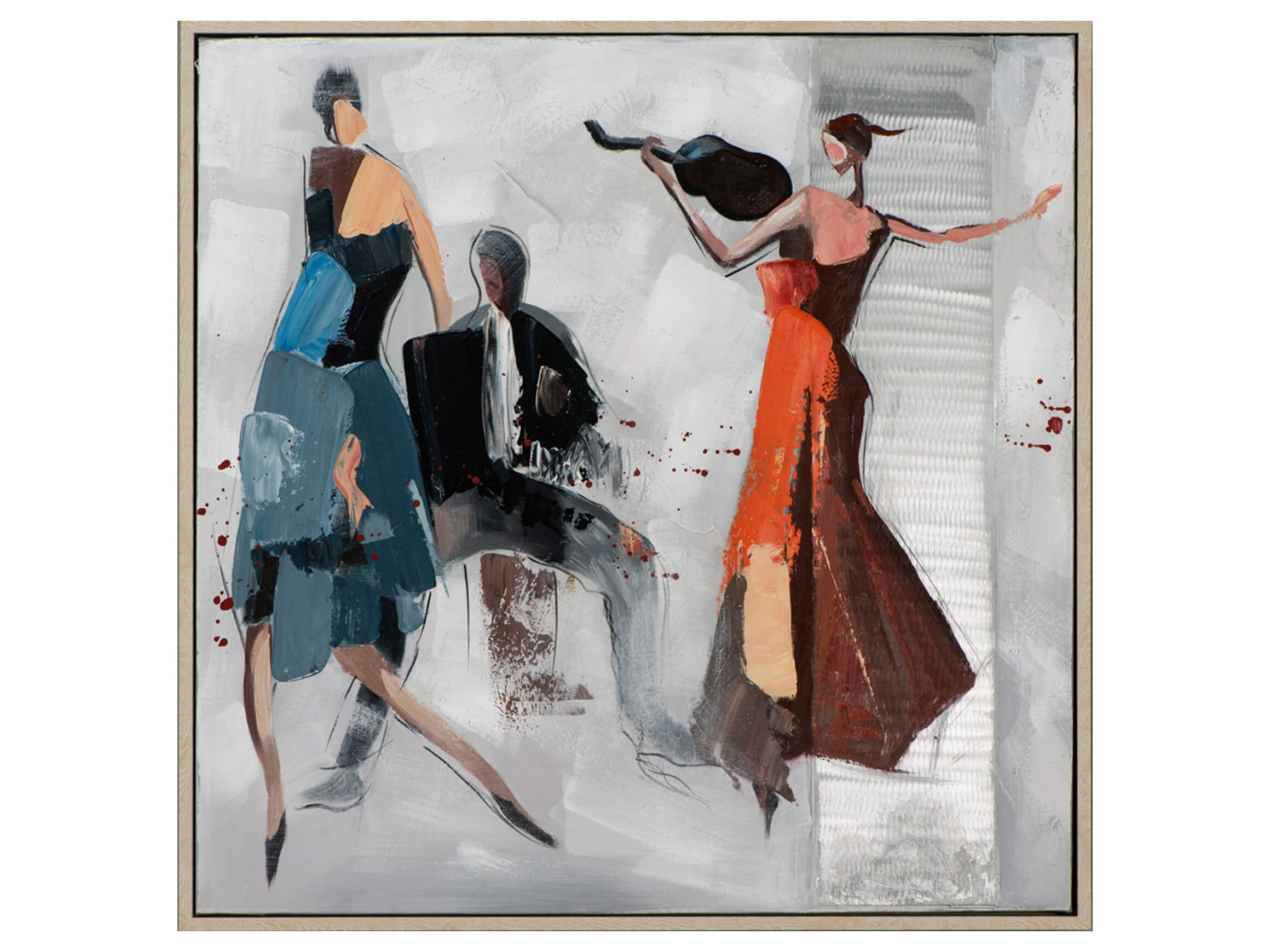 Bild mit Rahmen Tanz mit Geige und Akkordeon image LAND