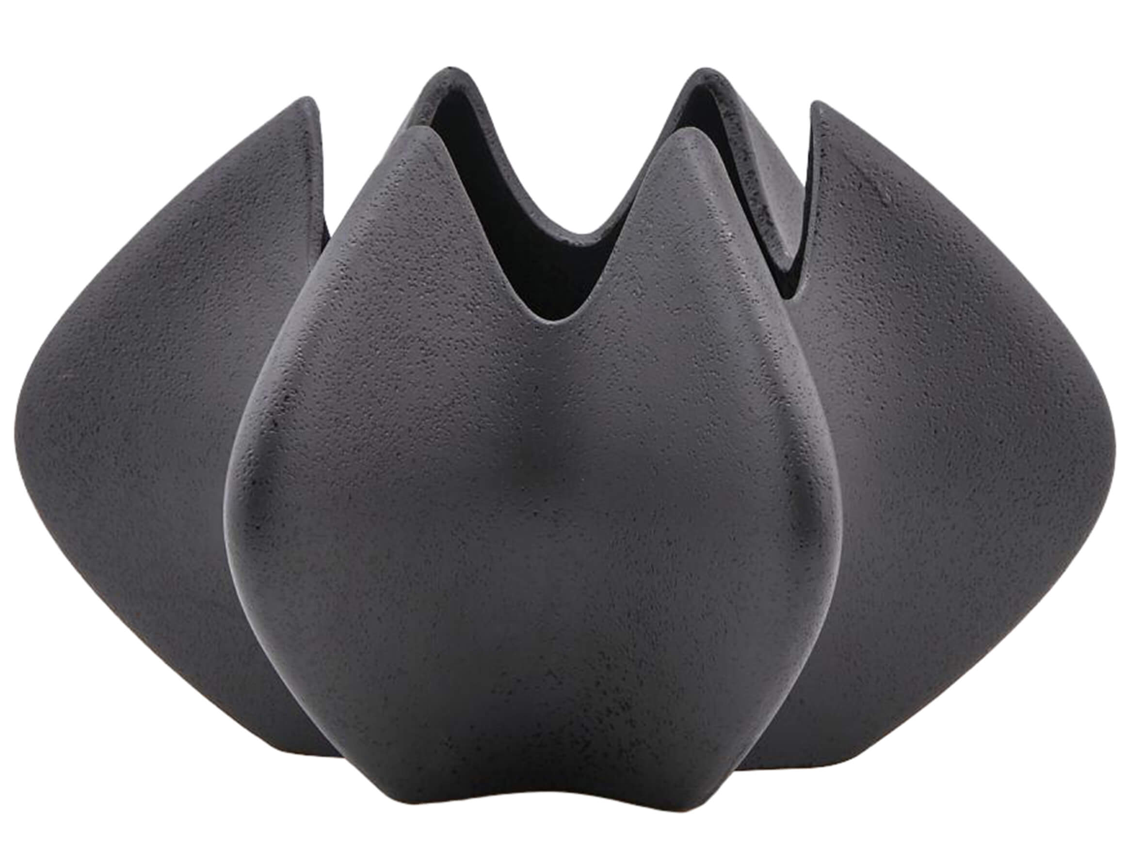 Edg Vase Keramik Schwarz H: 23 cm  | Schubiger Möbel