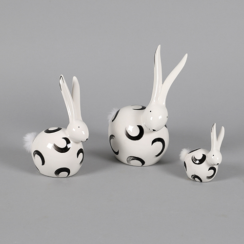 Decofinder Figur Langohr-Hase Weiss H: 23 cm  | Schubiger Möbel