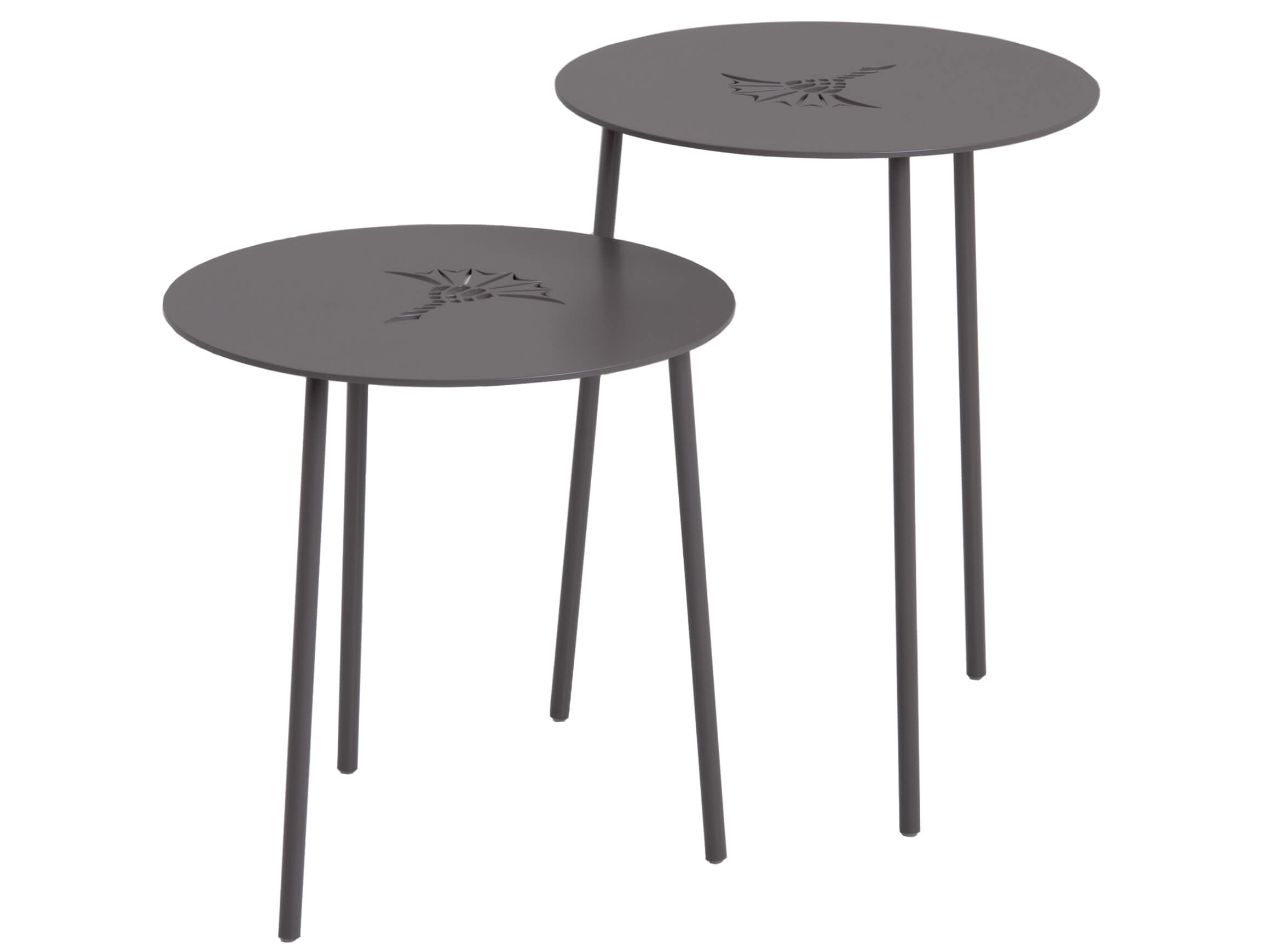 2-Satz-Tisch Emboss Ronald Schmitt / Farbe: Rauch