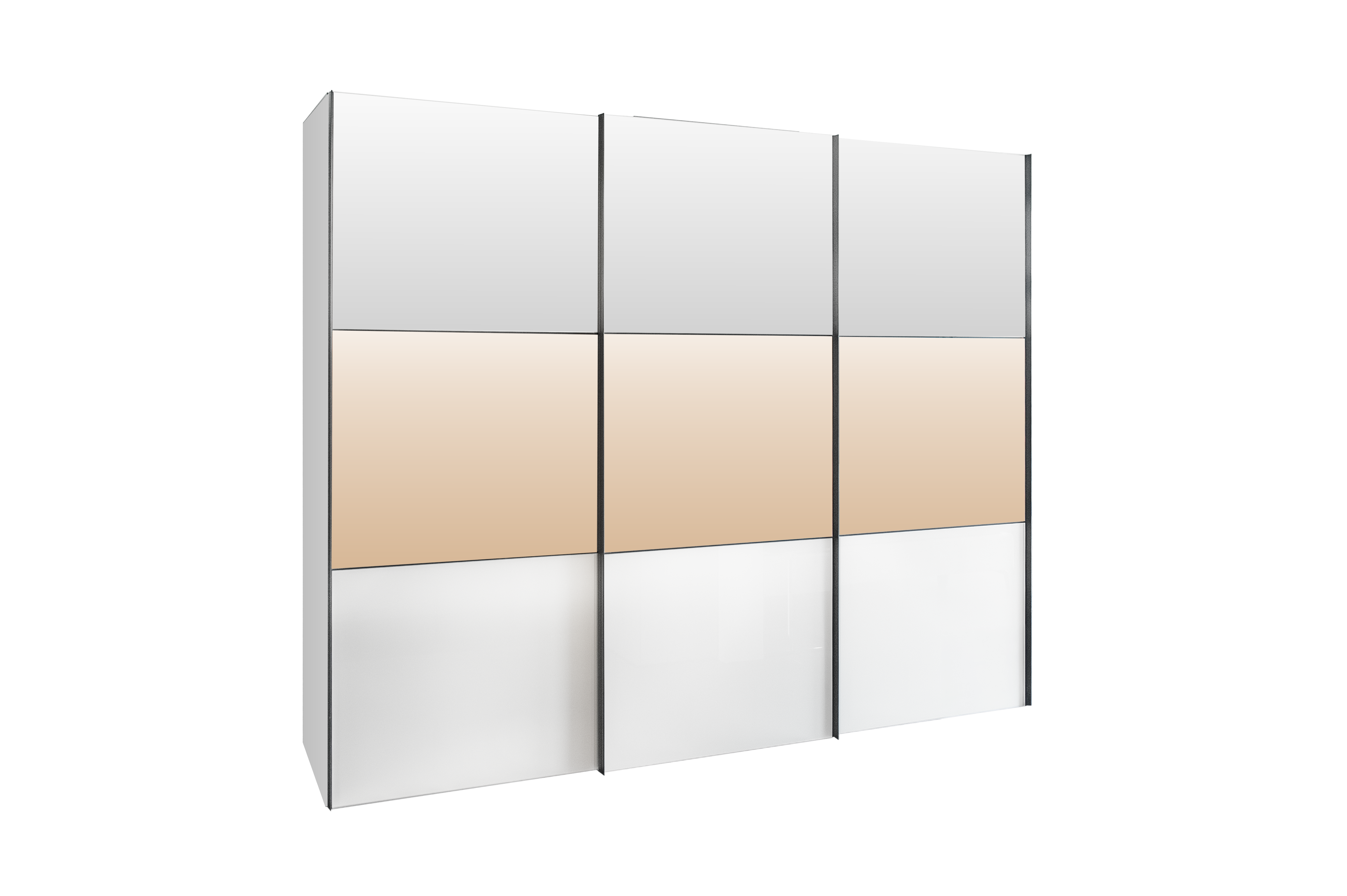 Schwebetürenschrank Ioannis Staud / Farbe: Caramel,Sand