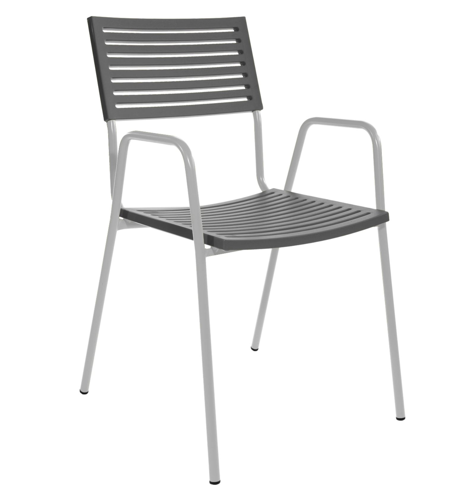 Chaise de jardin Lamello avec dossier de Schaffner / Couleur : anthracite / Dimensions : 52 x 60 cm