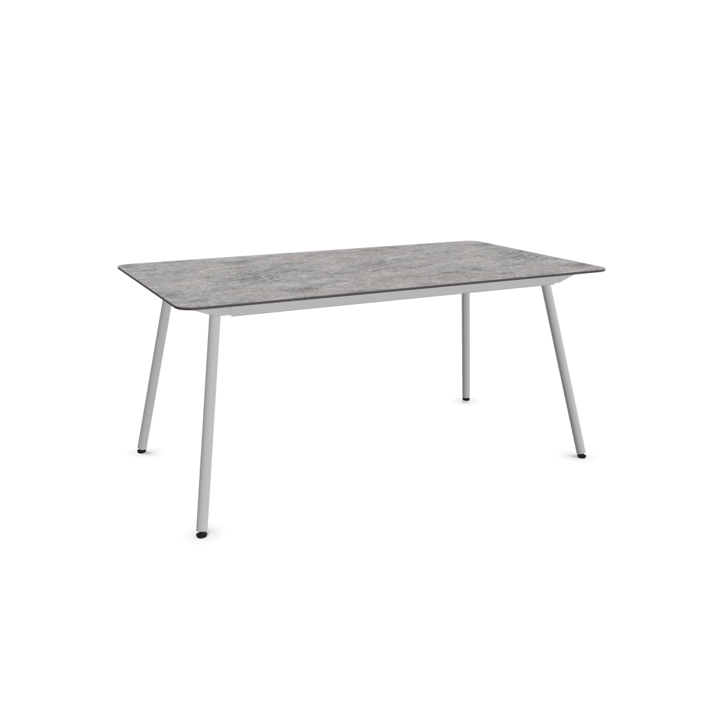 Schaffner Glasfaser-Tisch Locarno Decor Edge Grau | Schubiger Möbel