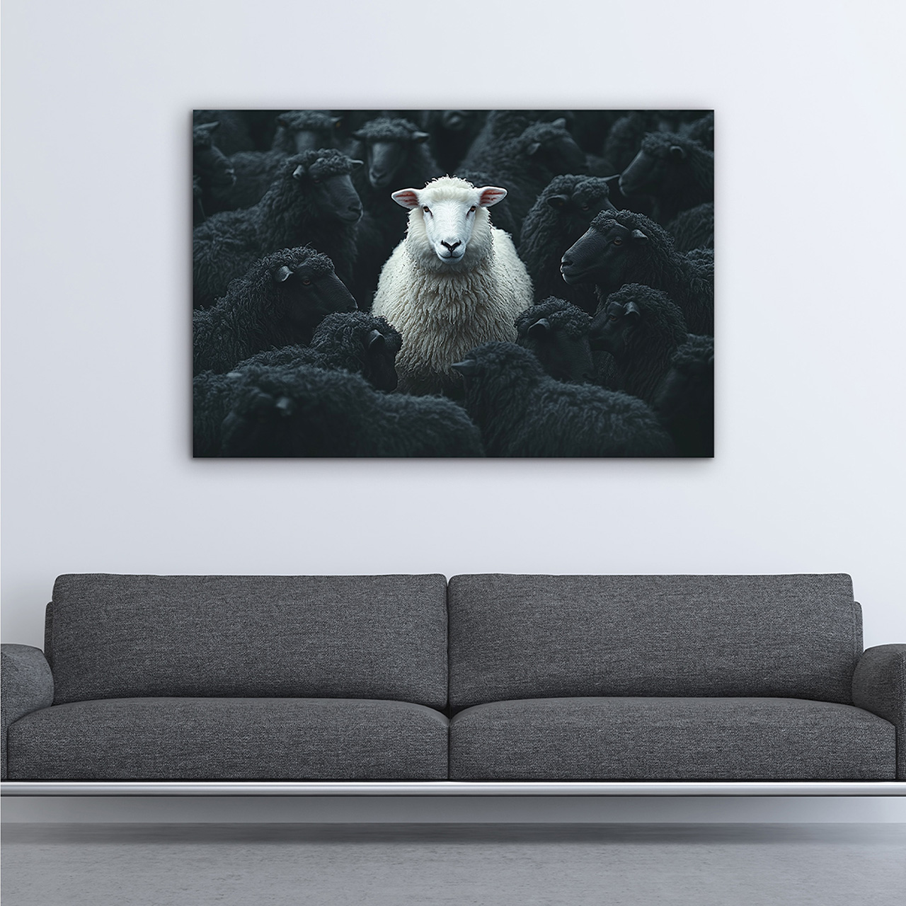 Canvas-White Sheep-image LAND