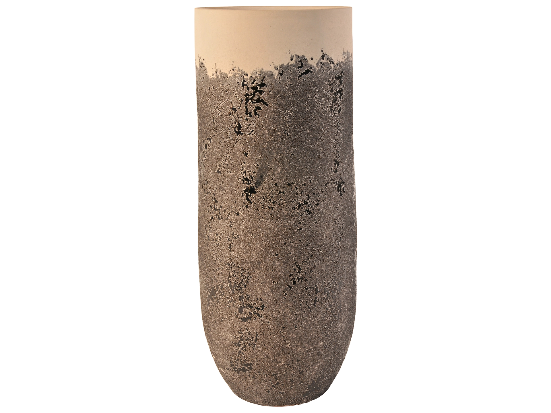 Vase Keramik Schwarz-Weiss H: 70 cm