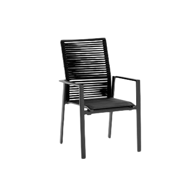 Niehoff Gartenstuhl Cecilio Schwarz Schwarz | Schubiger Möbel