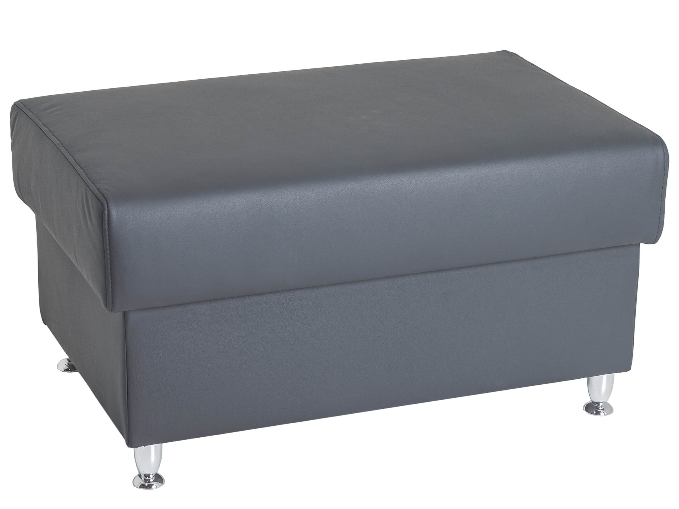 Hockerbank Berkely Nehl / Farbe: Schwarz / Bezugsmaterial: Leder