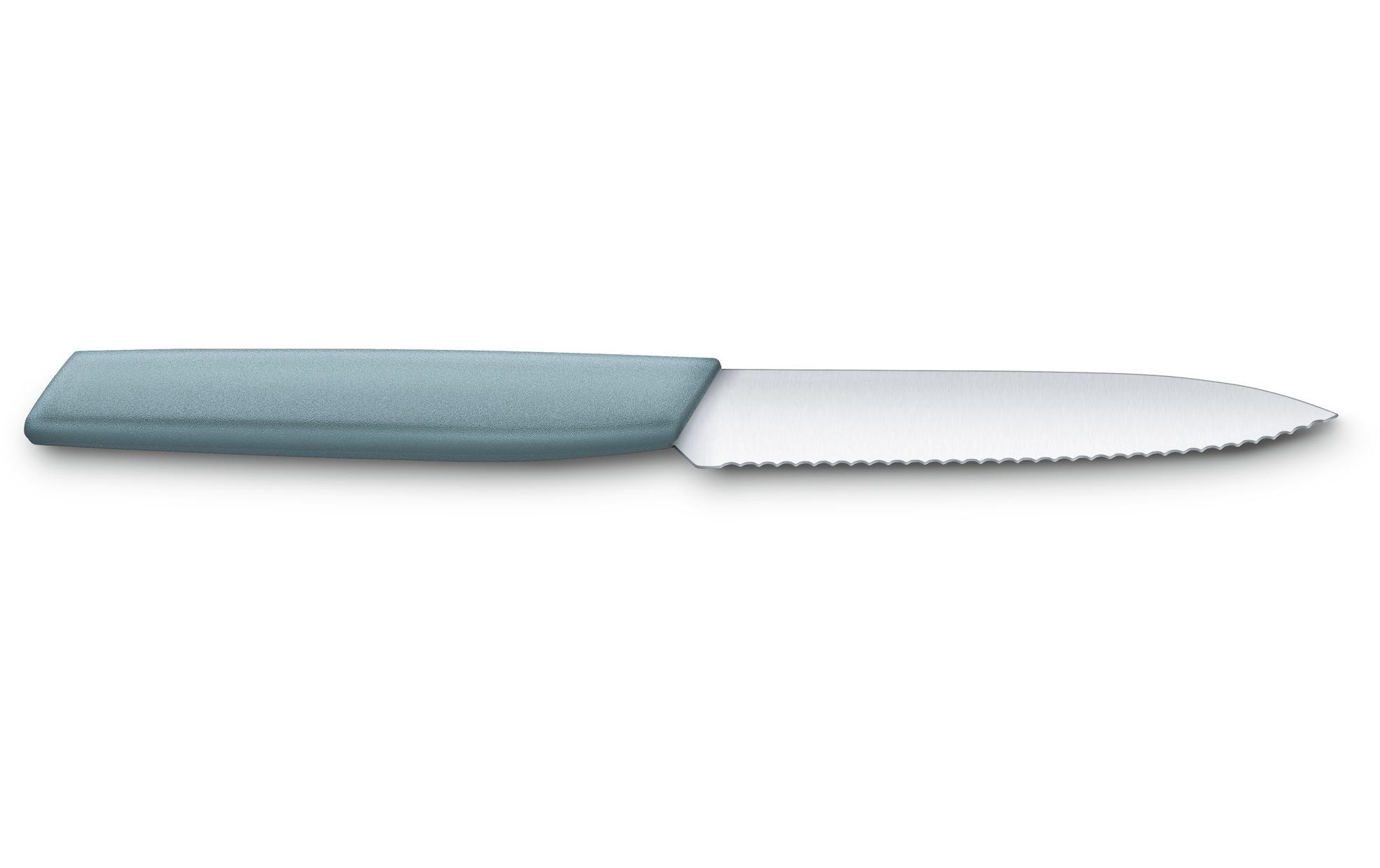 Gemüsemesser Swiss Modern, mit Wellenschliff 10 cm, Hellblau vo Alltron / Farbe: Blau