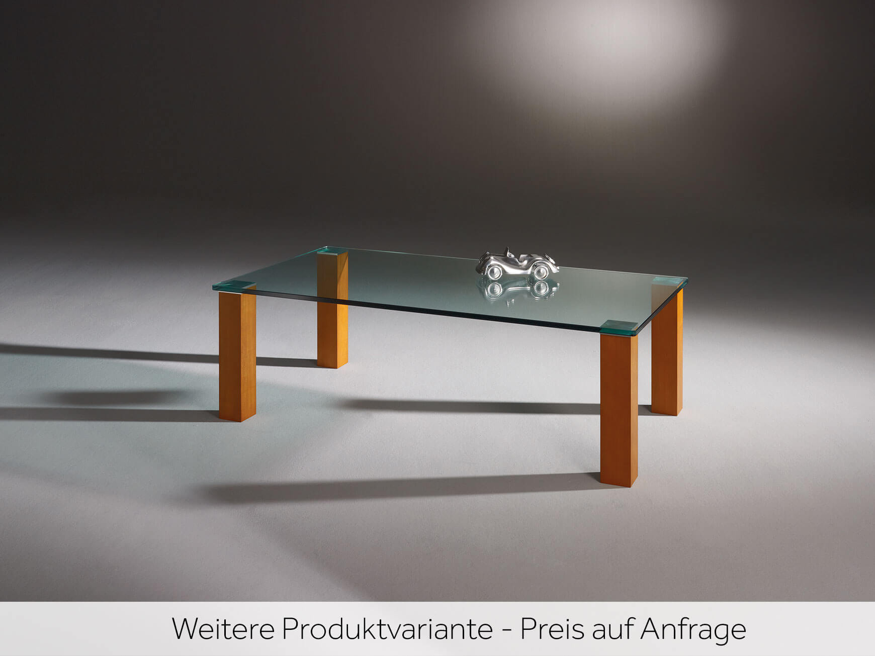 Reana coffee table, Optiwhite glass top, white lacquer colour