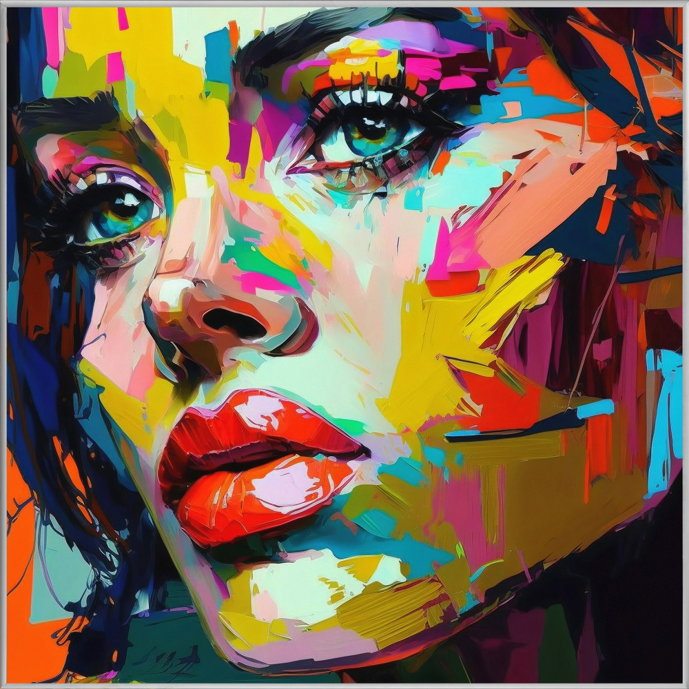 Bild mit Rahmen-Buntes Portrait-image LAND