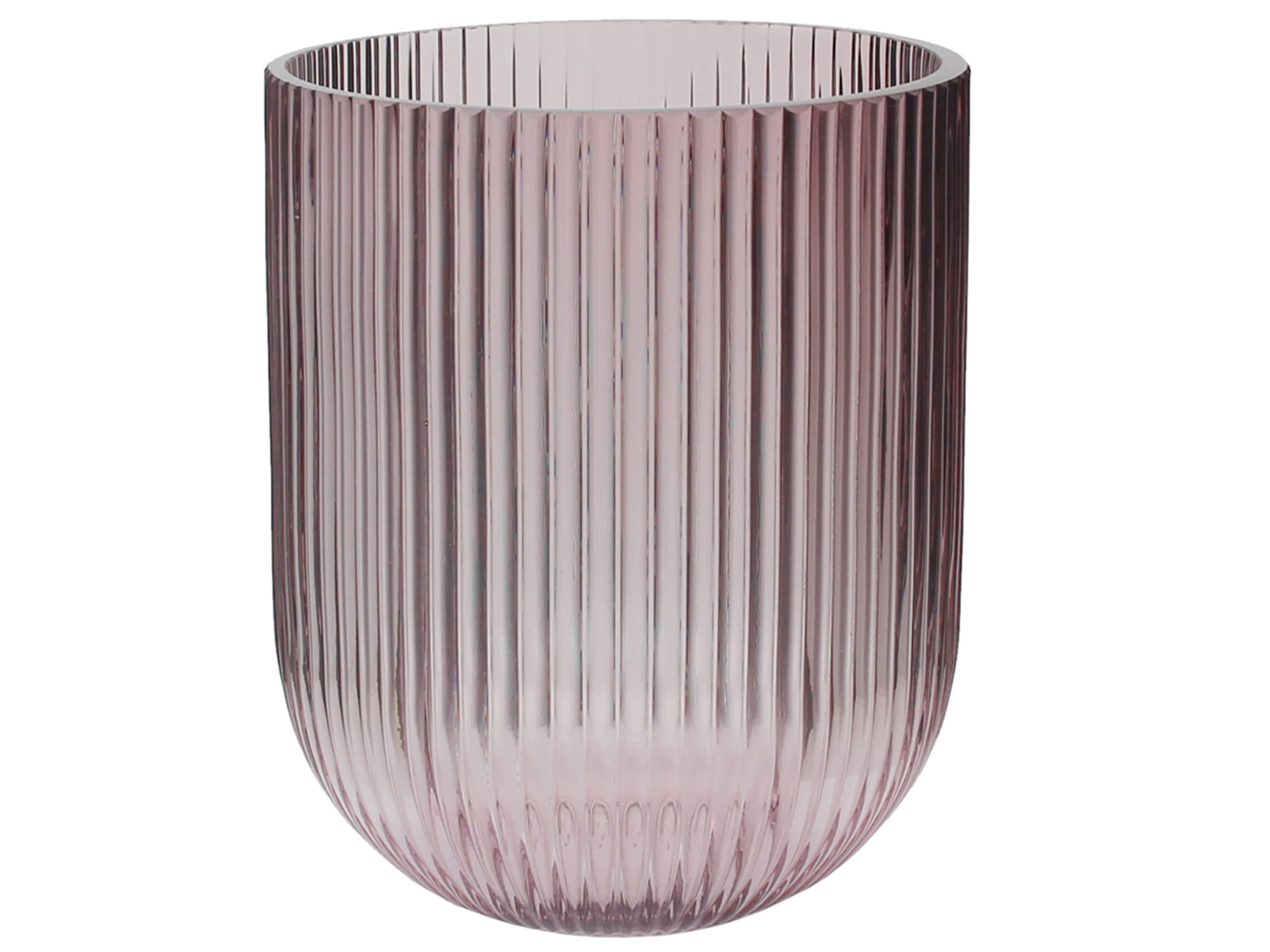 Glasvase Struktur Rosa H: 16 cm Kaheku