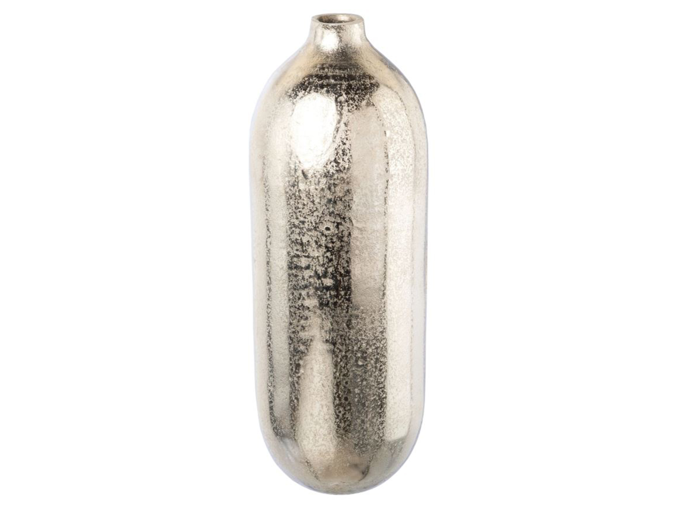 Vase Base Aluminium Silber H: 32 cm Gasper