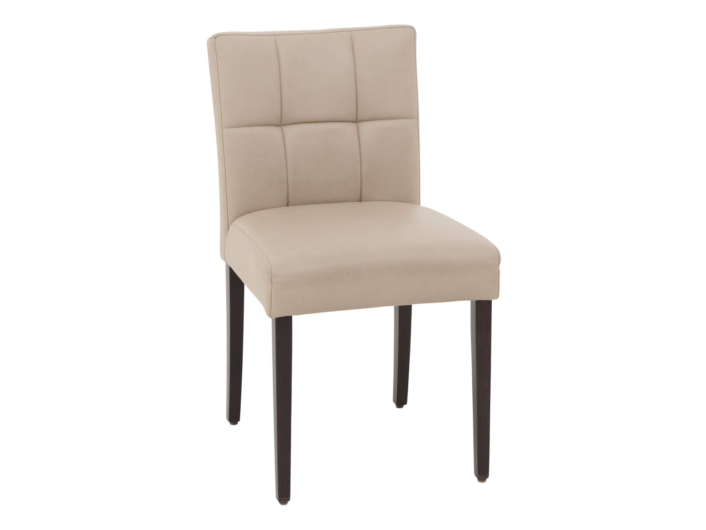 Capri chair, mastic textile leather, lacquered beech, b 47