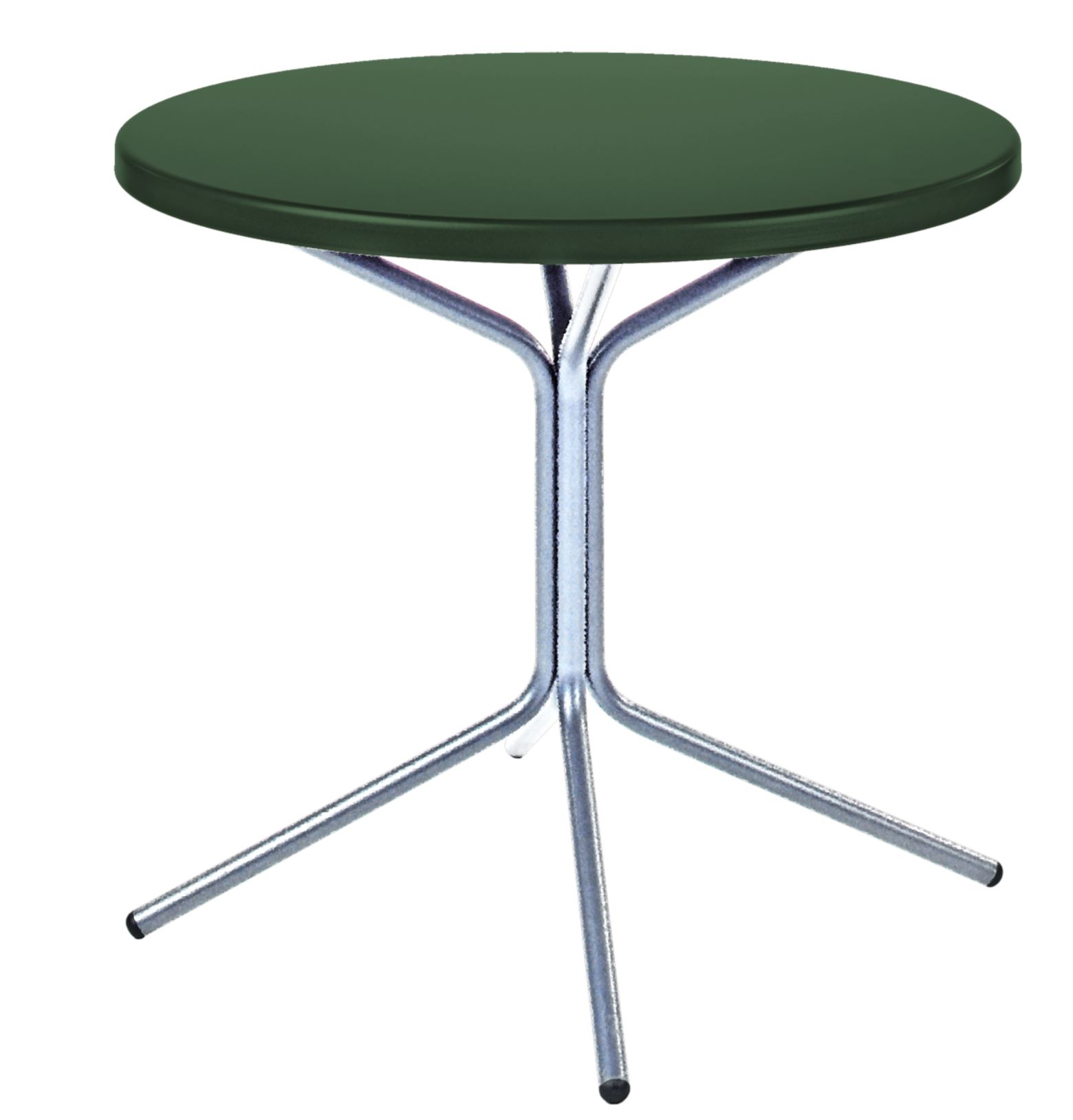 Metall-Bistrotisch Pix Rund Feuerverzinkt von Schaffner / Farbe: Tannengrün / DxH: 80 x 72 cm