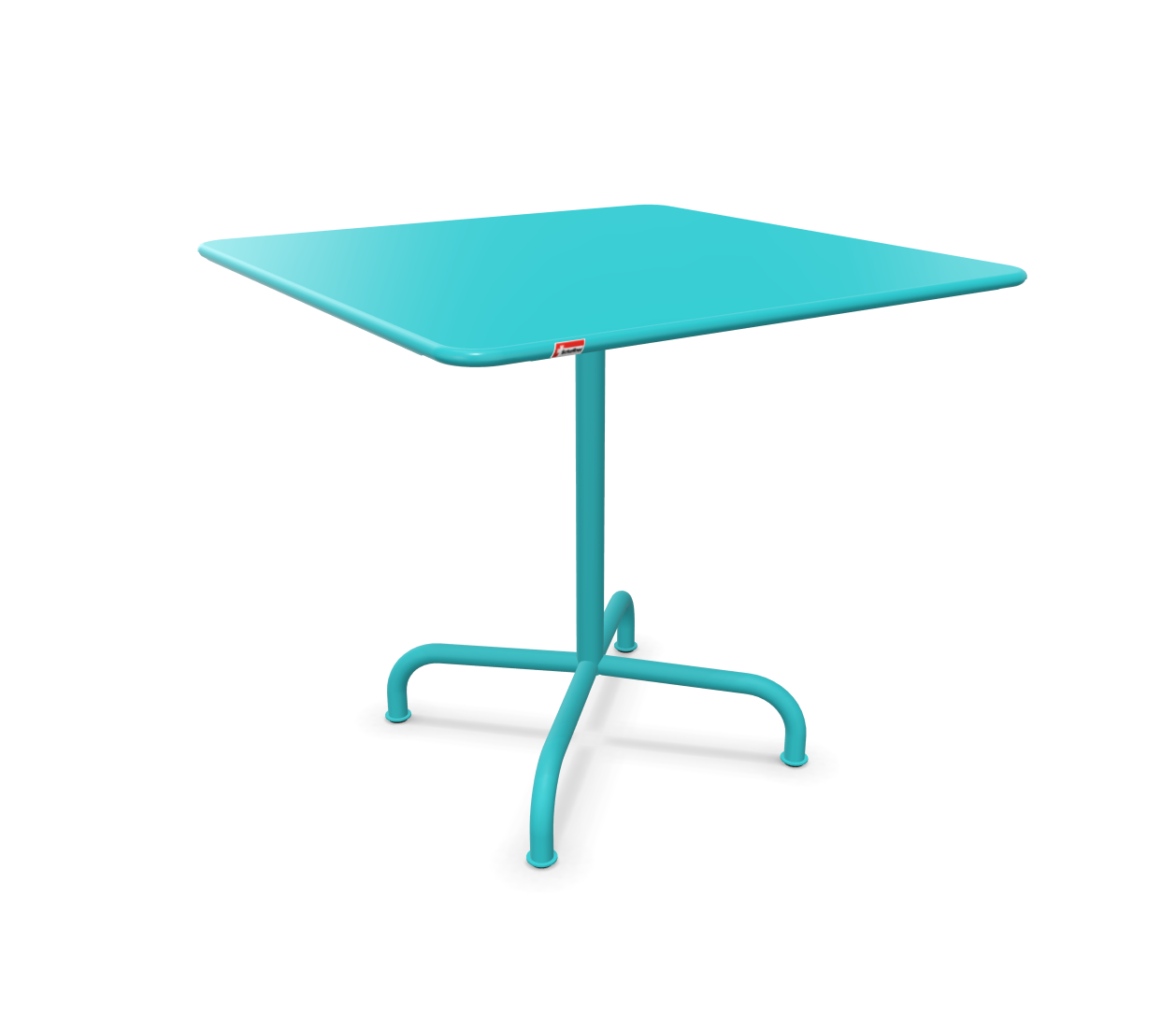 Metall-Tisch Rigi Quadratisch von Schaffner / Farbe: Türkis / Grösse: 80 x 80 cm