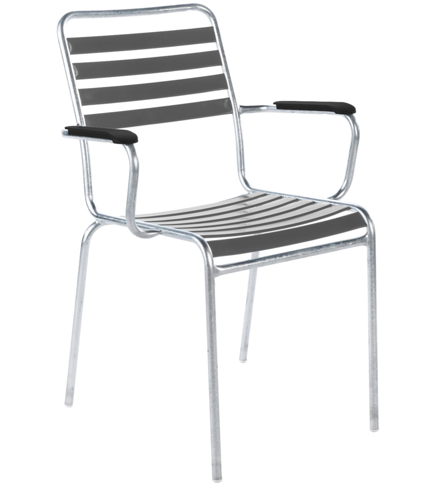 Lättlistuhl St. Moritz mit Armlehnen Schaffner / Farbe: Graphit