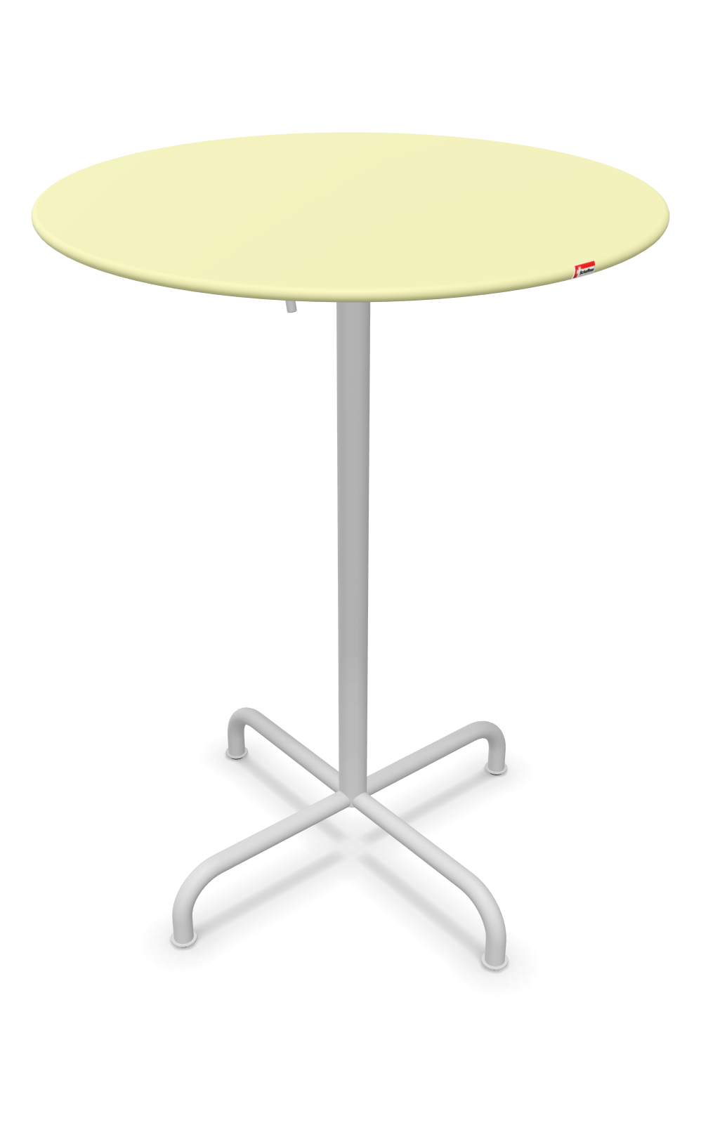 Rigi round metal bar table from Schaffner / Colour: boxwood yellow / Size: x cm
