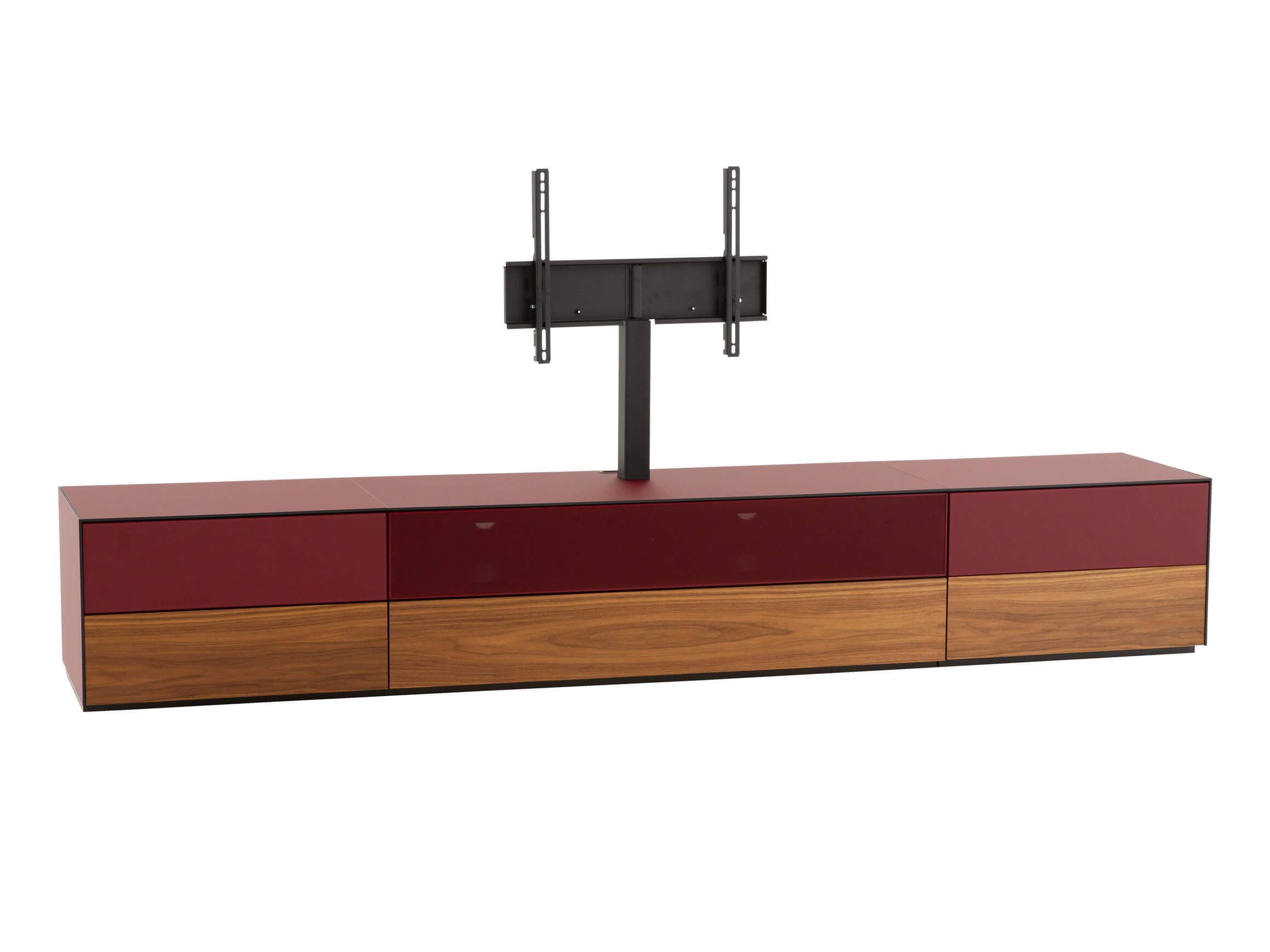 TV-Möbel Sonorous Elements, Velourglas Bordeau, Front