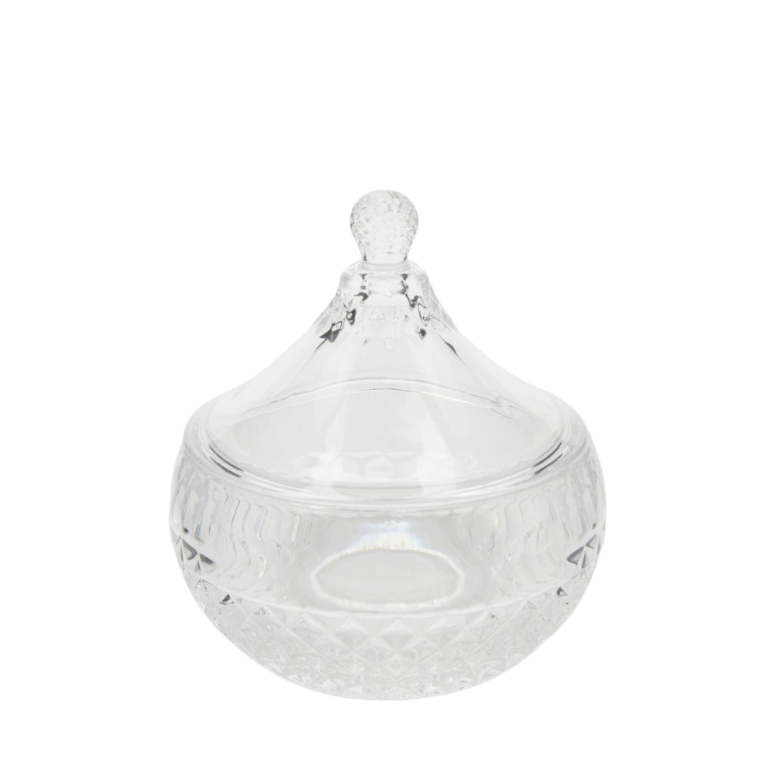 Bonboniere Rund Kristallglas H: 16 cm Edg