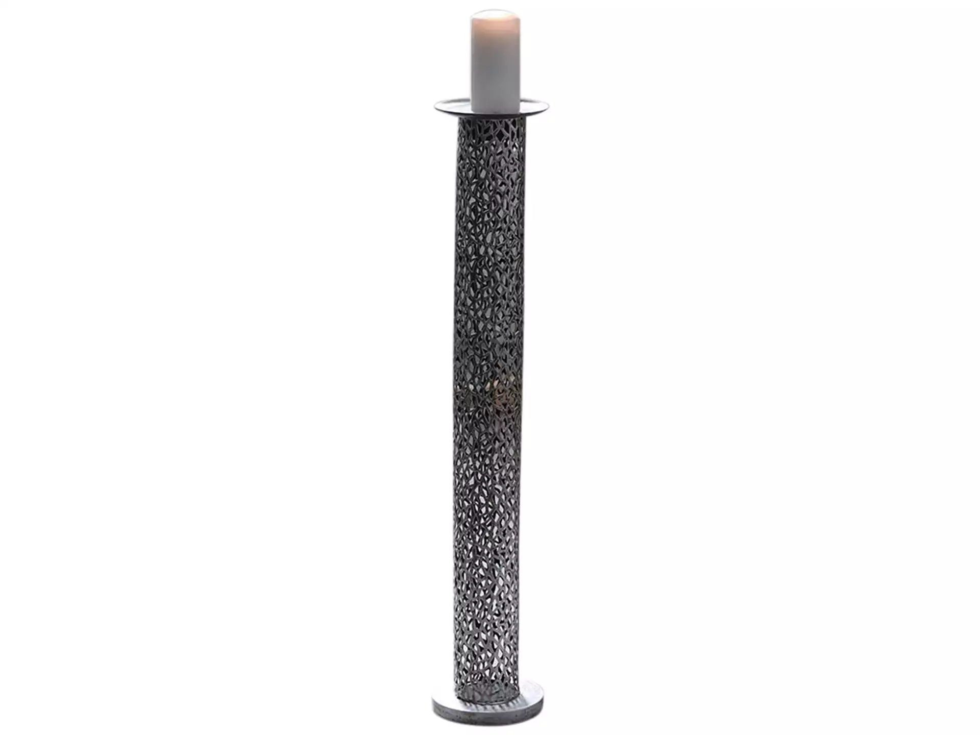 Kerzenständer Antiksilber H: 80 cm Gilde