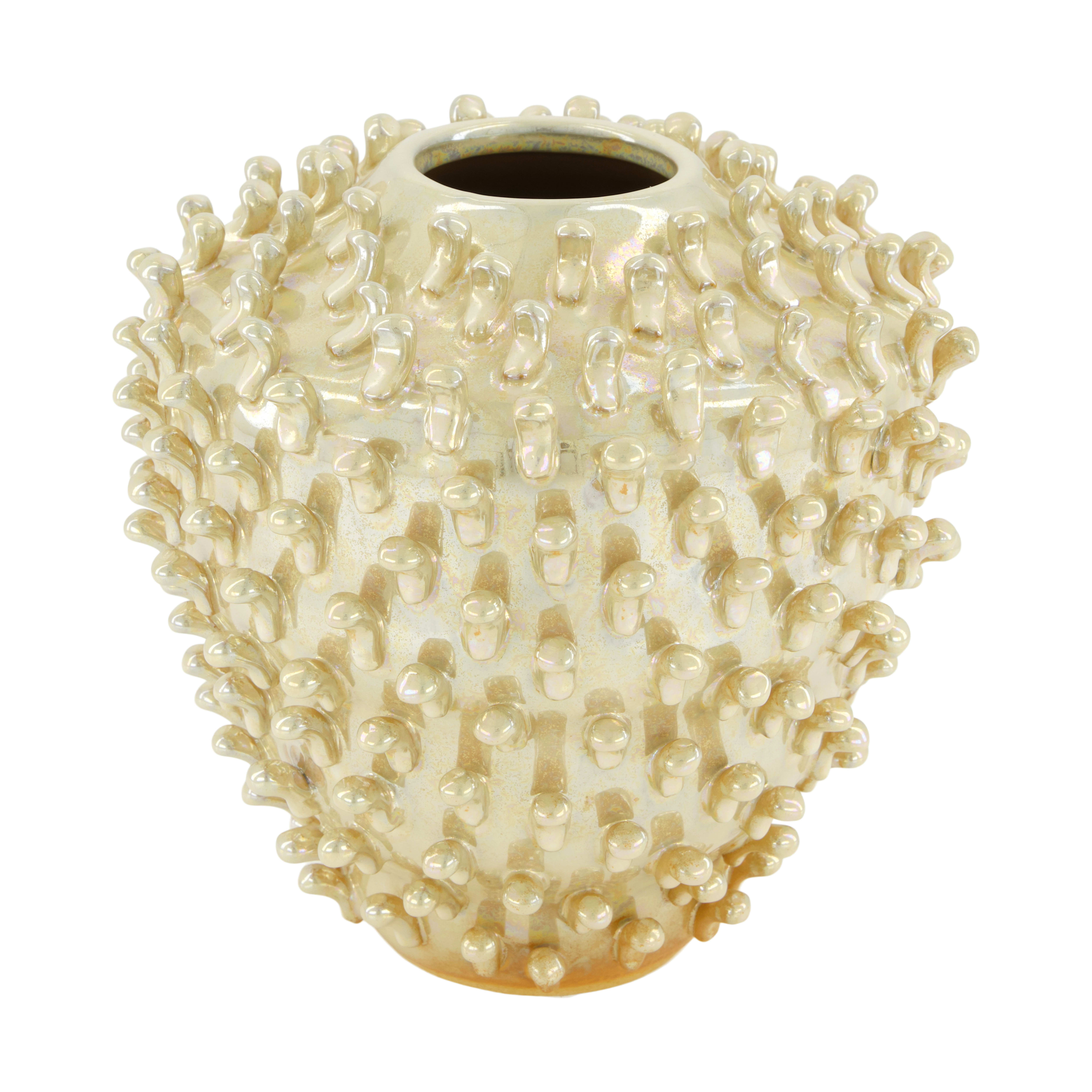 Vase Puffiso, Keramik, Perlmutt Decofinder