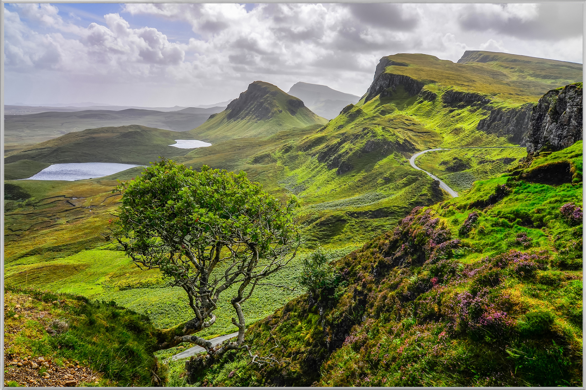 Bild mit Rahmen-Hügelige Landschaft-image LAND