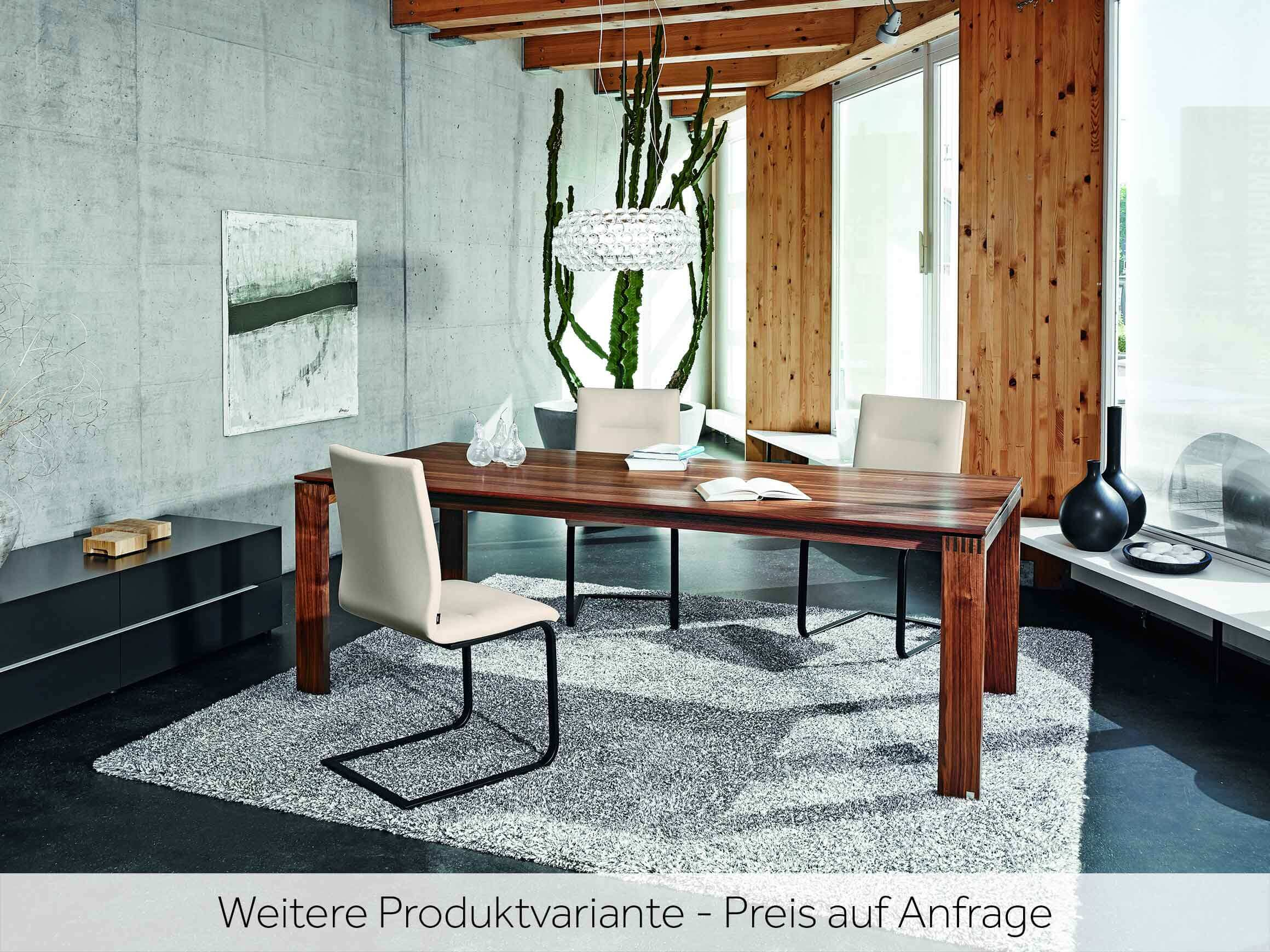 Freischwinger Mona, Beigefarbener Lederbezug, Komfortpolster