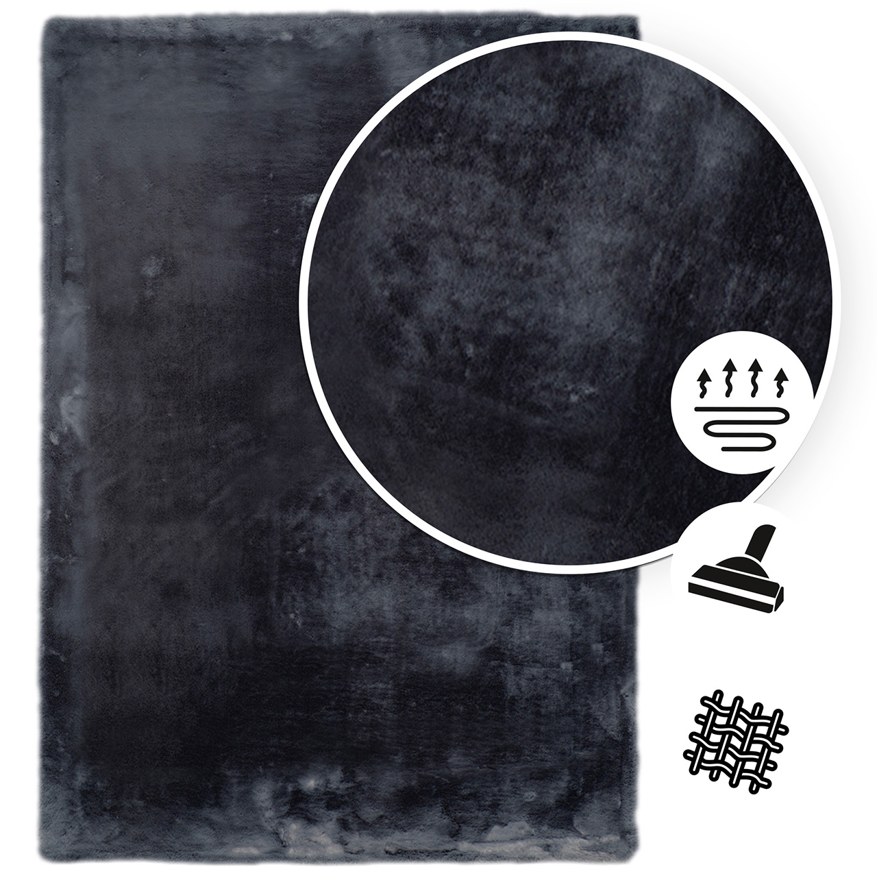 Soft Cloud Graphite rug image LAND