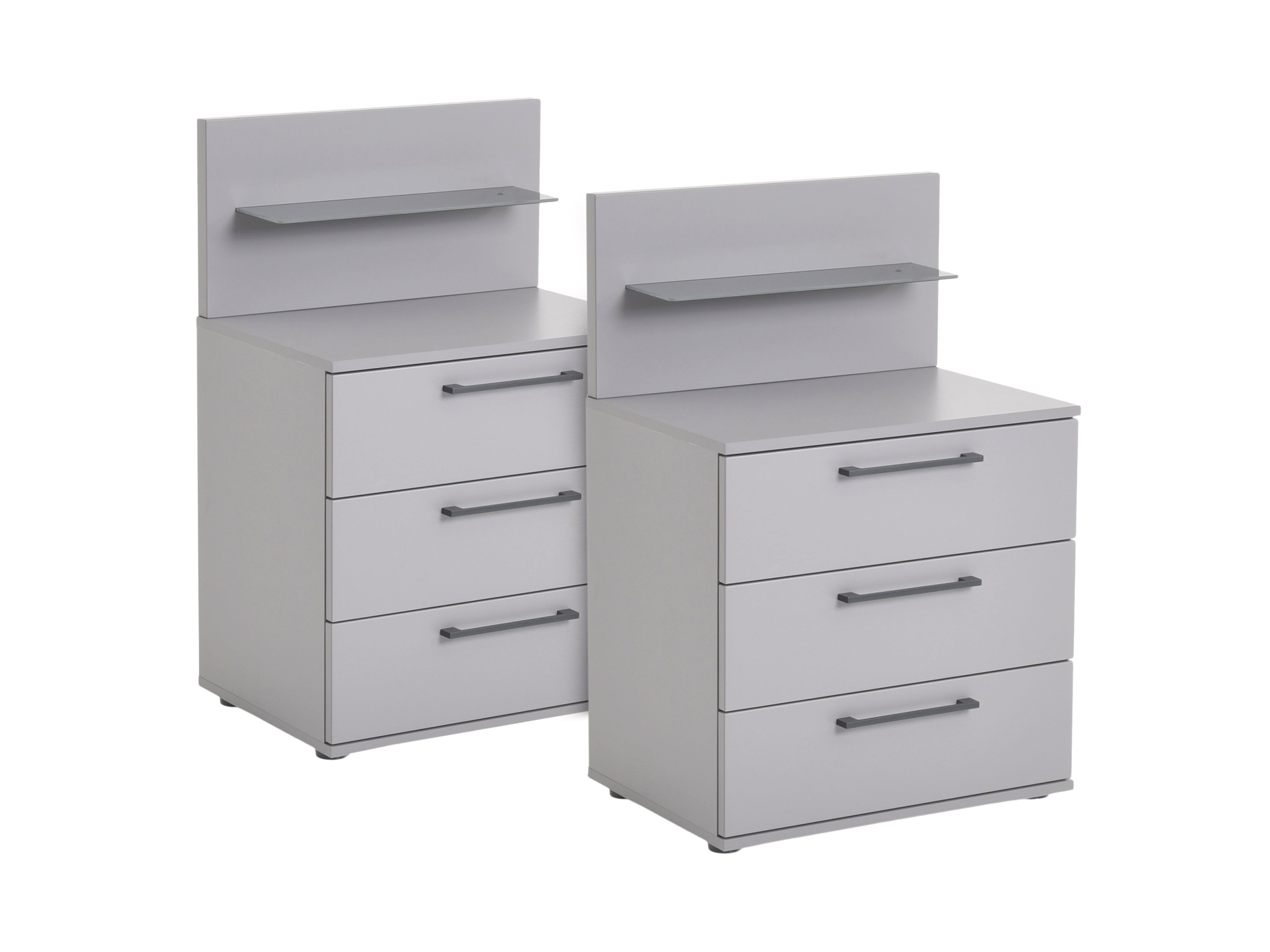 Bedside tables Melissa set of 2 pcs. Disselkamp / Colour: Grey