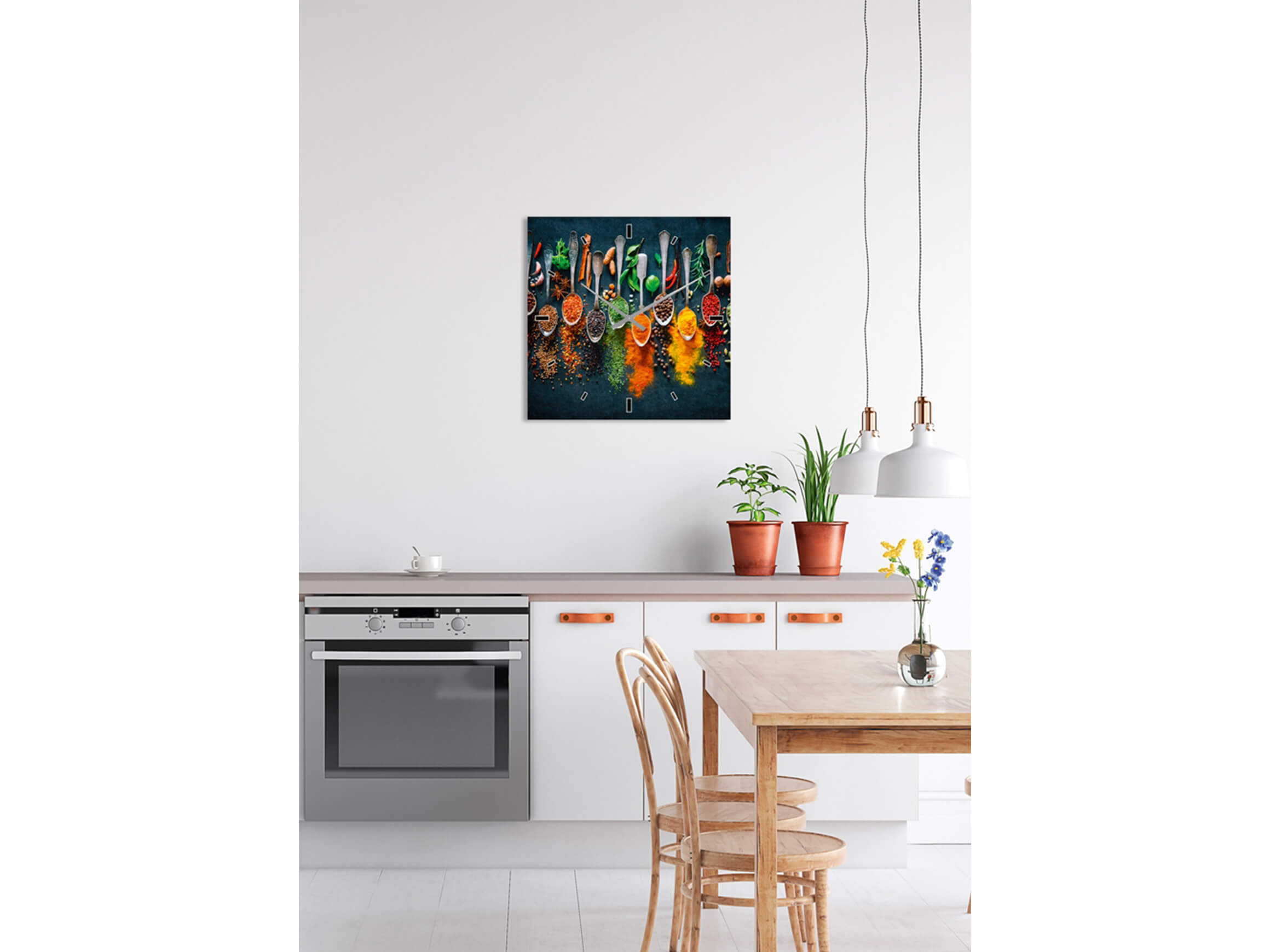 Glas-Wanduhr Gewürze image LAND
