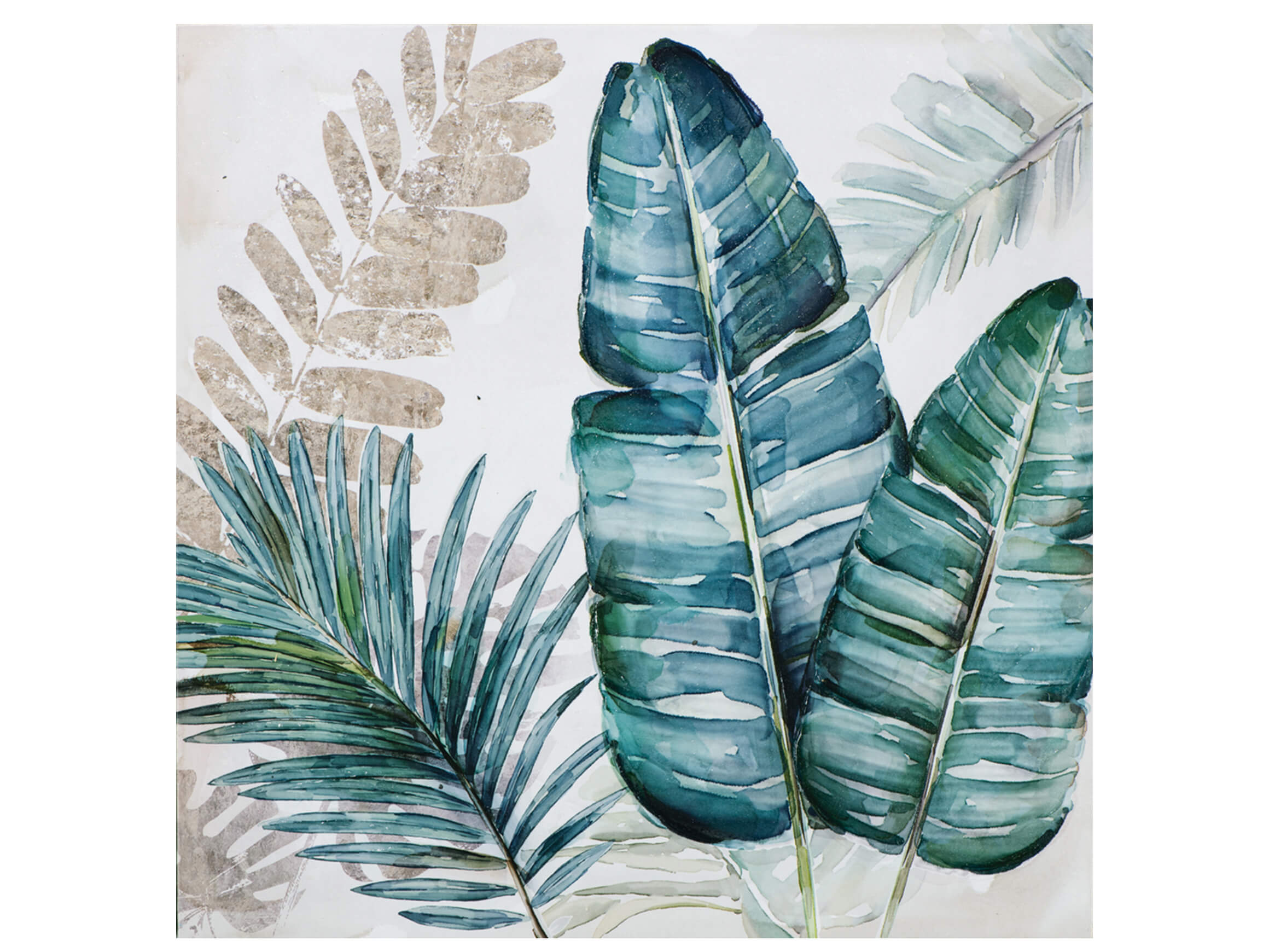 image LAND Bild Blätter in Grün und Blau 1 Grün | Schubiger Möbel