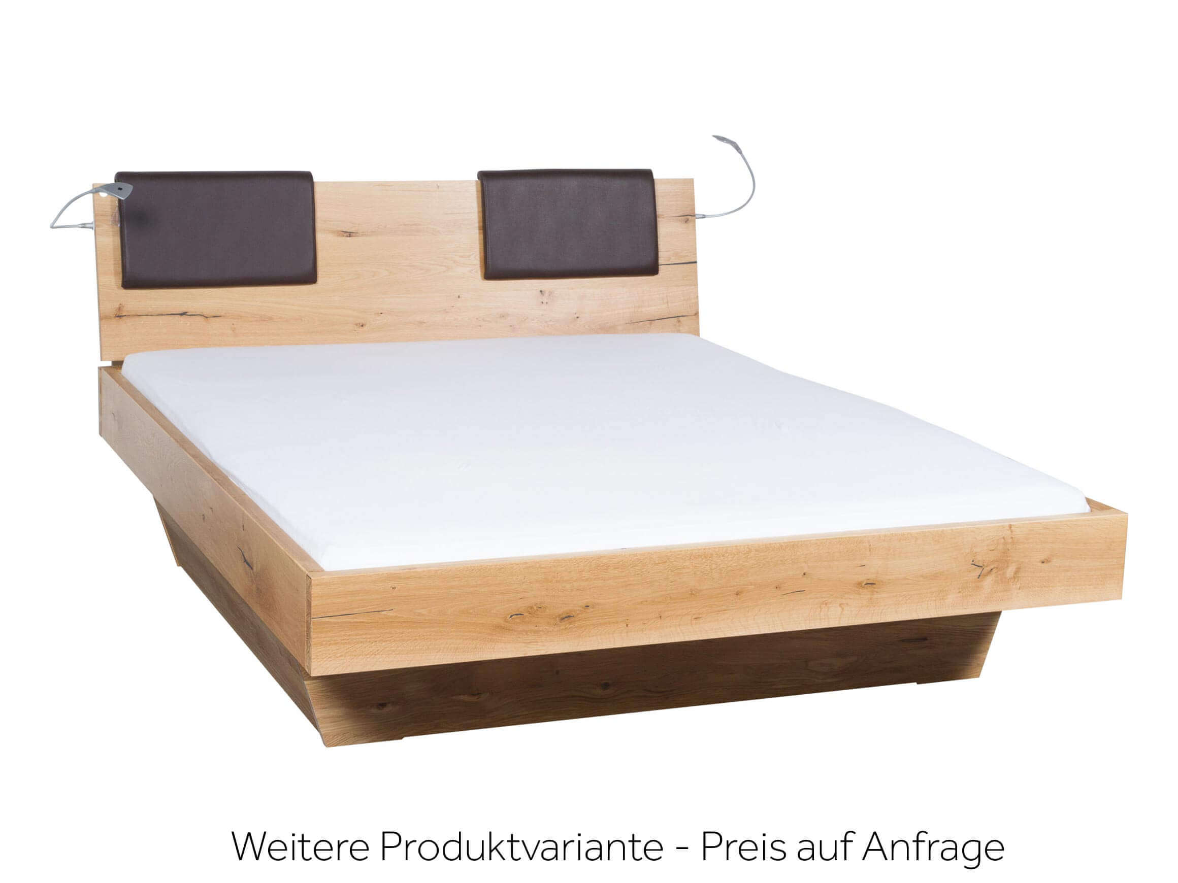 Bett Natura Plus, Wildeiche Massiv, 160 x 200 cm
